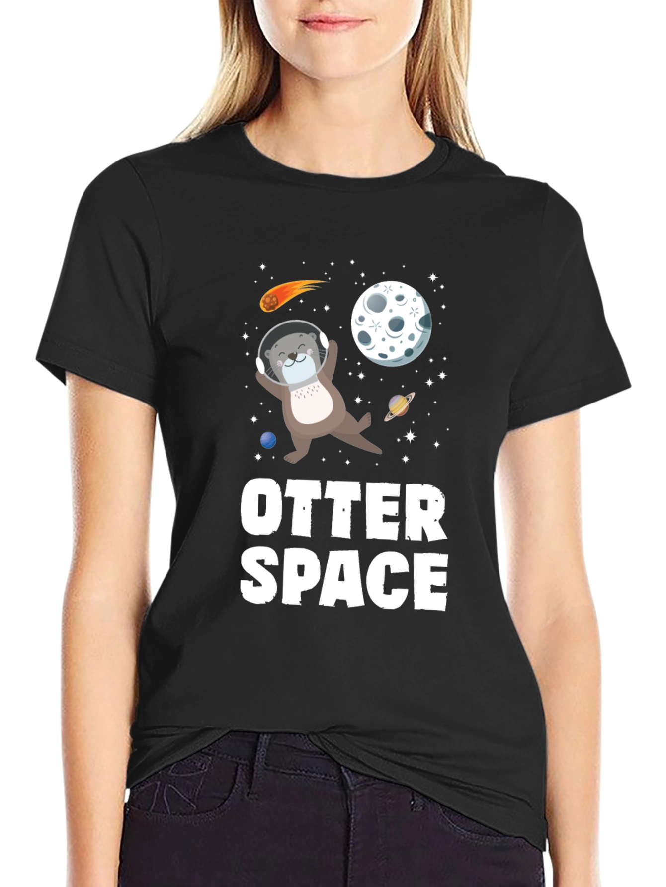 Otter Space T-Shirt - Astronaut Otter Tee