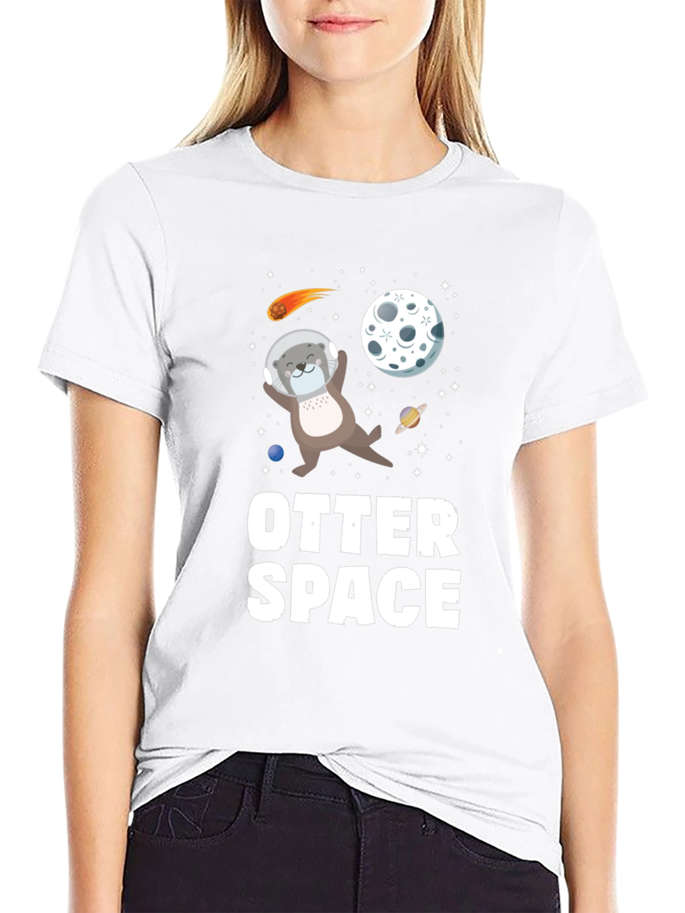 Otter Space T-Shirt - Astronaut Otter Tee