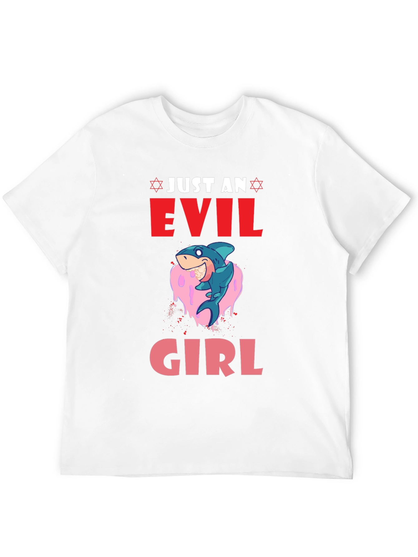 Evil Girl Shark Graphic T-Shirt