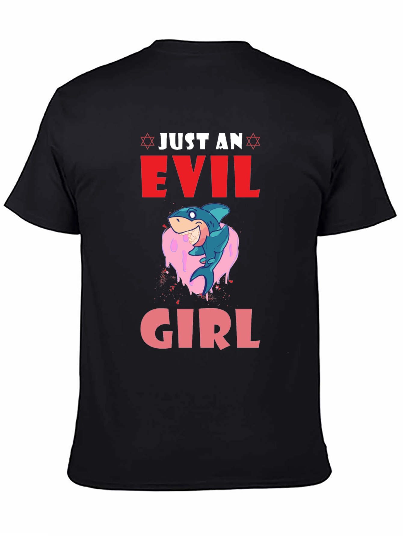 Evil Girl Shark Graphic T-Shirt