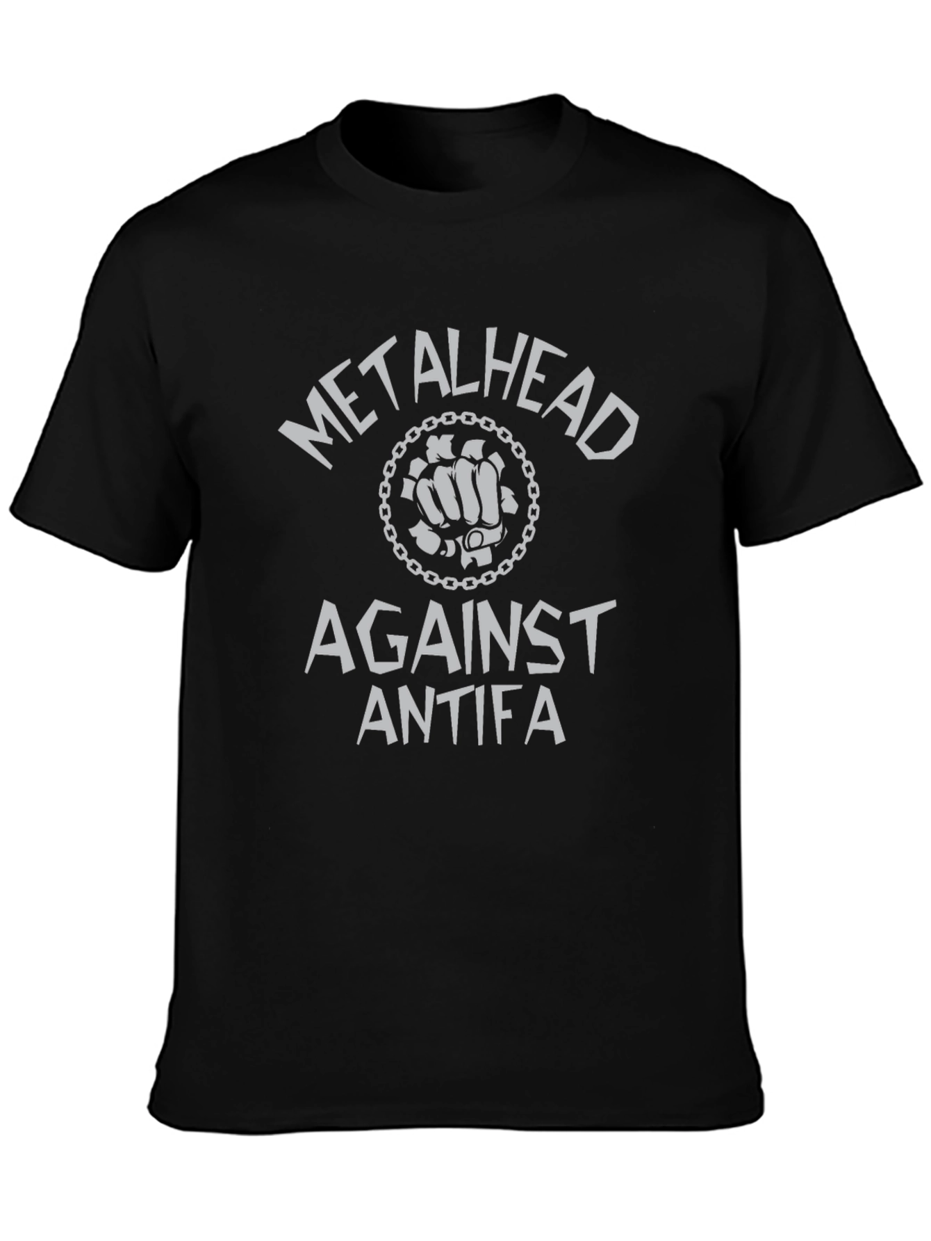 Metalhead Against Antifa Graphic Tee