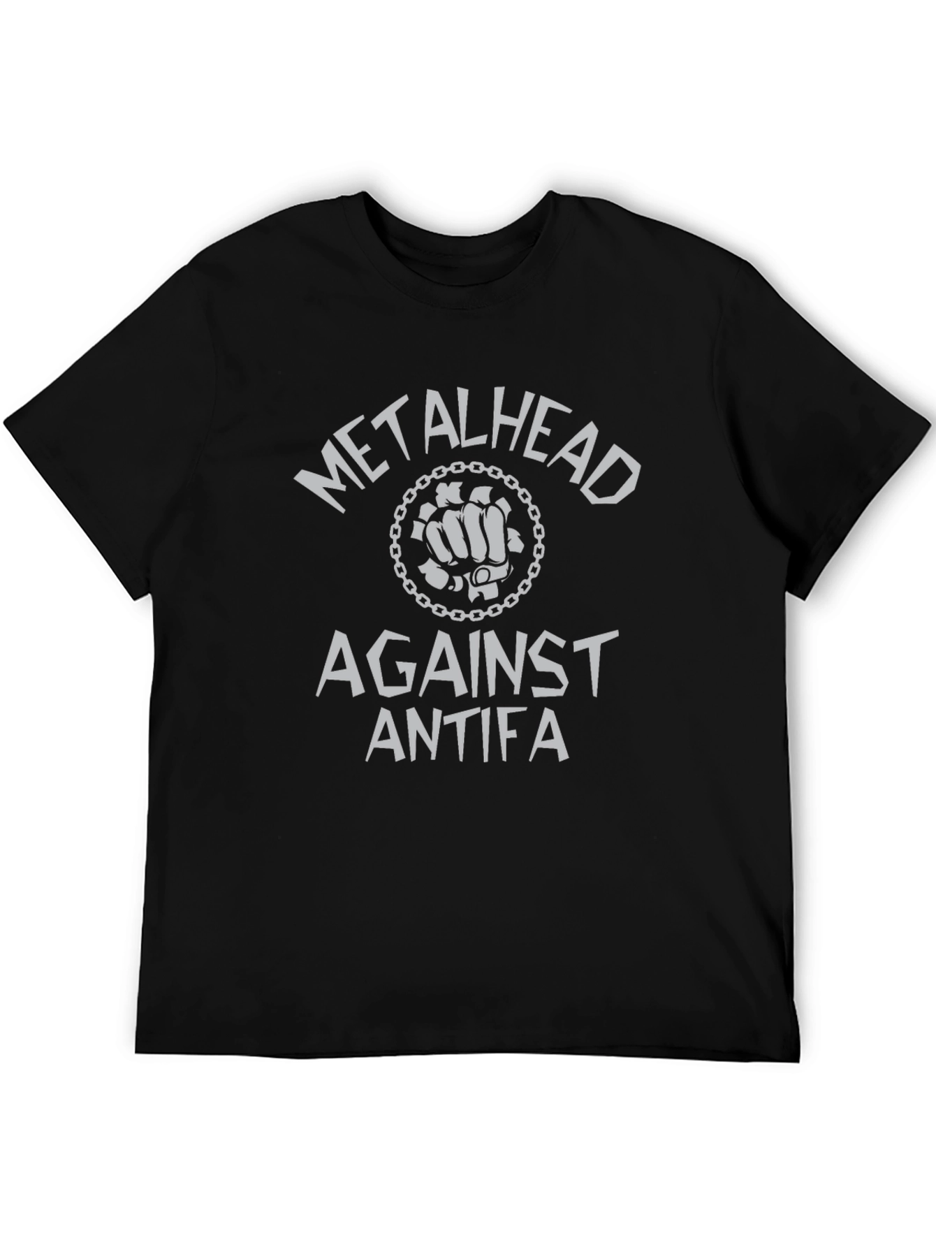 Metalhead Against Antifa Graphic Tee