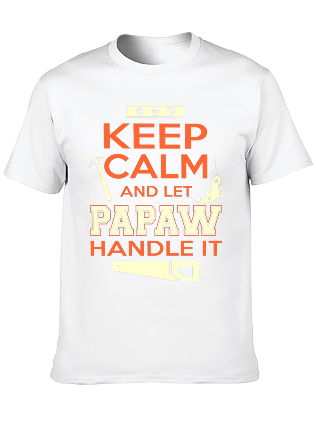 Keep Calm Papaw Handle It Black T-Shirt