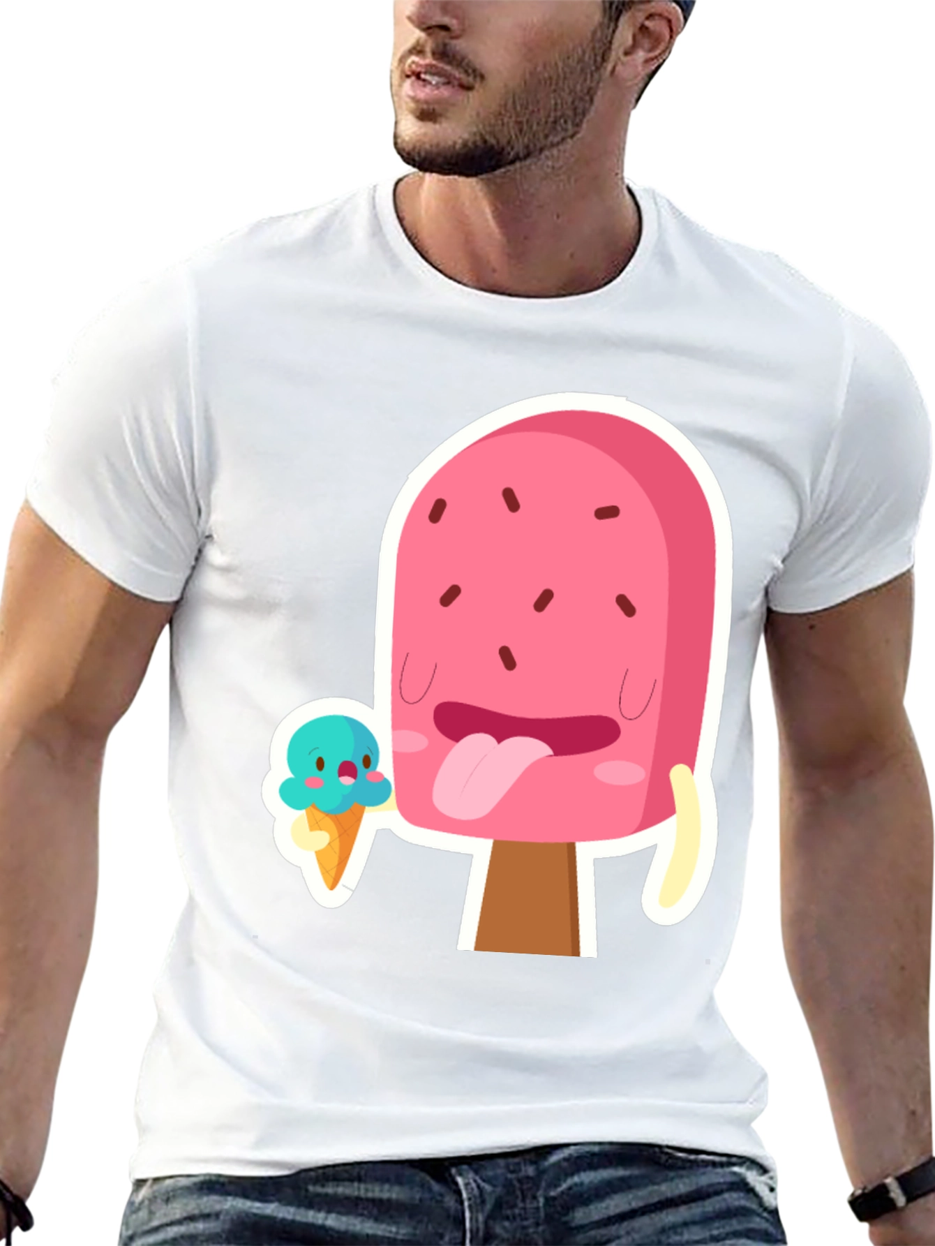 Cartoon Popsicle Graphic T-Shirt