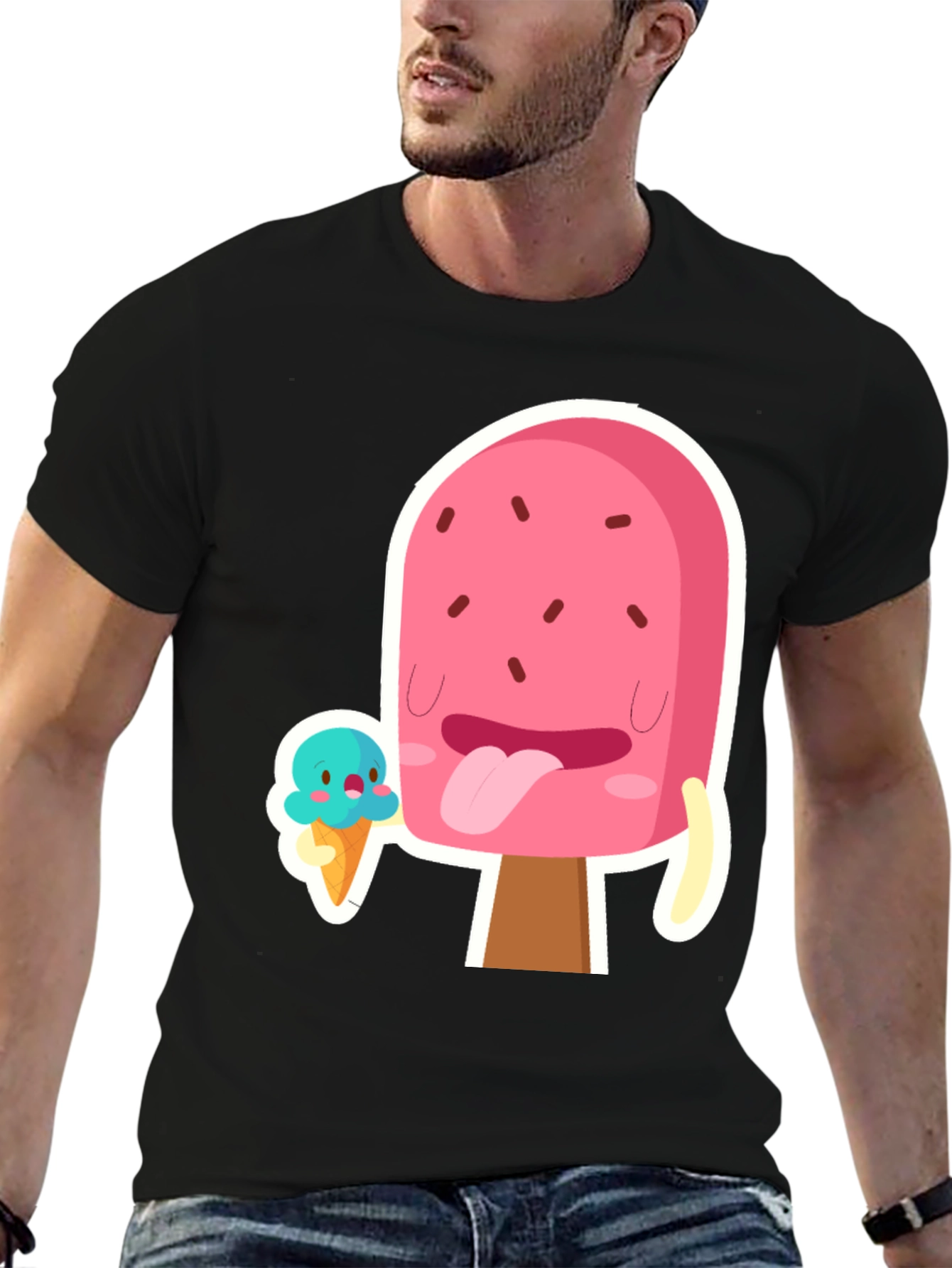Cartoon Popsicle Graphic T-Shirt