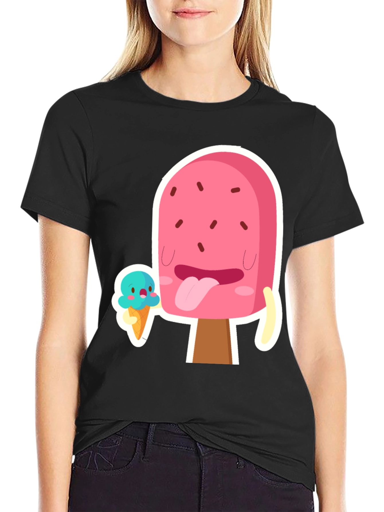 Cartoon Popsicle Graphic T-Shirt