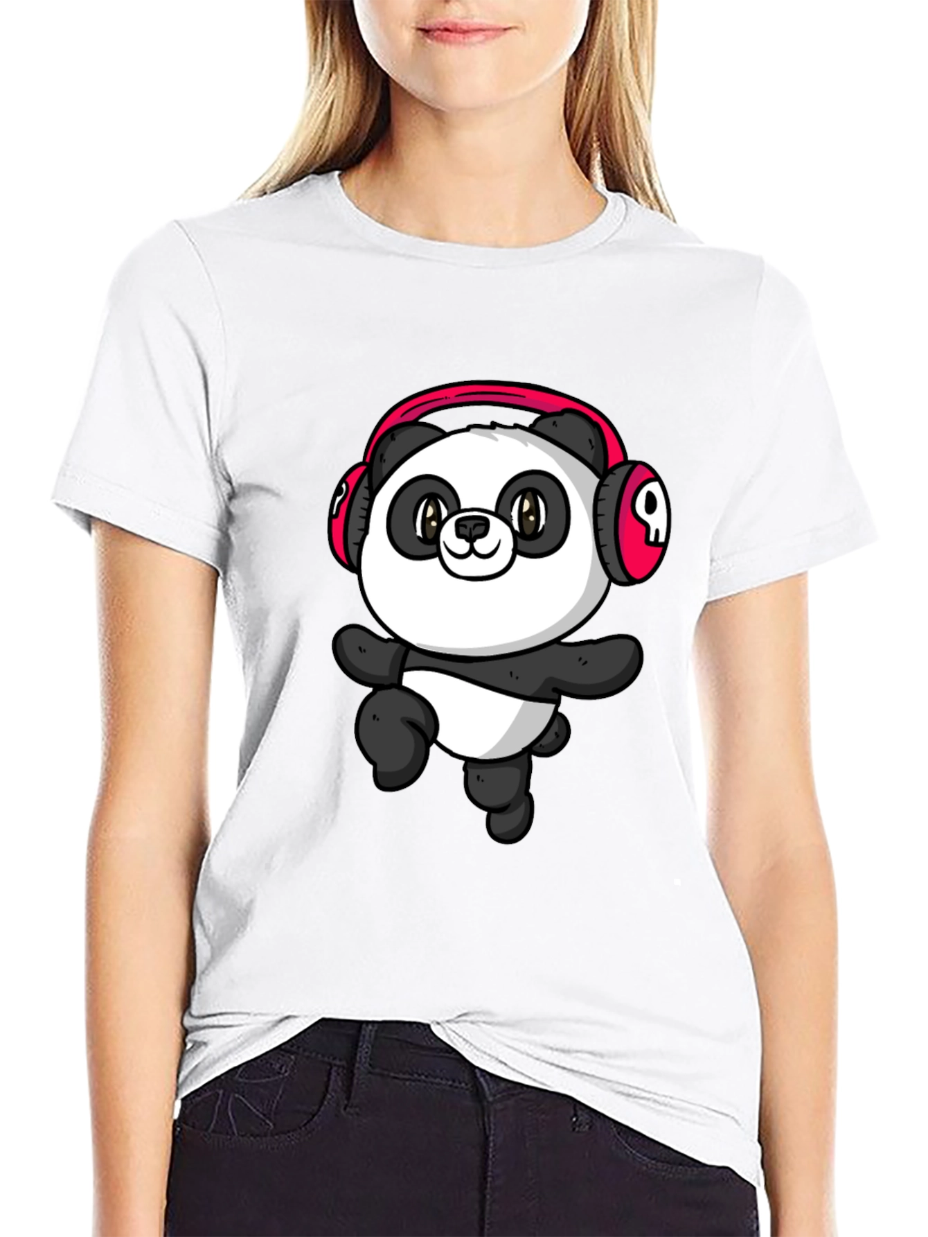 Cool Panda Headphone Graphic T-Shirt