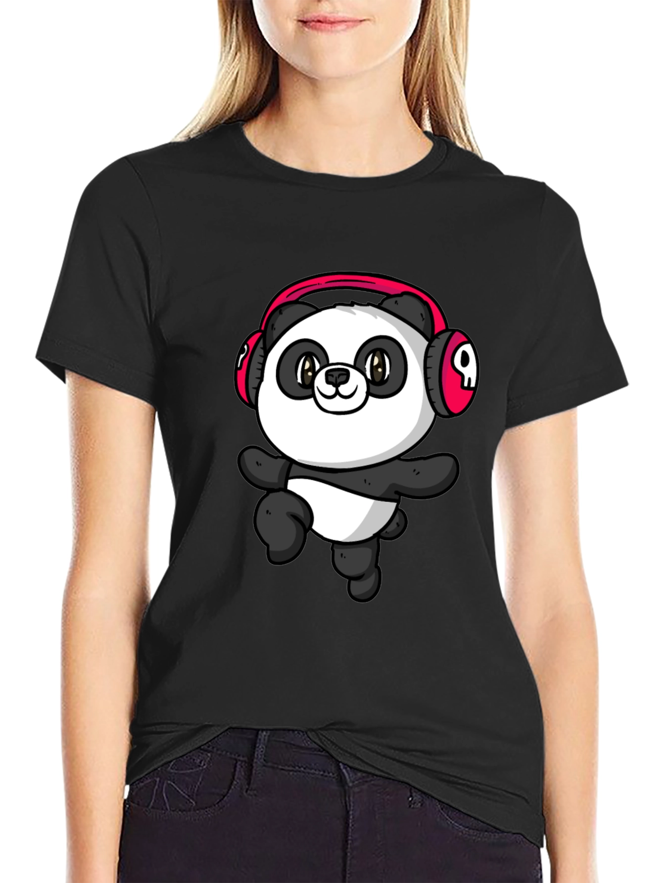 Cool Panda Headphone Graphic T-Shirt