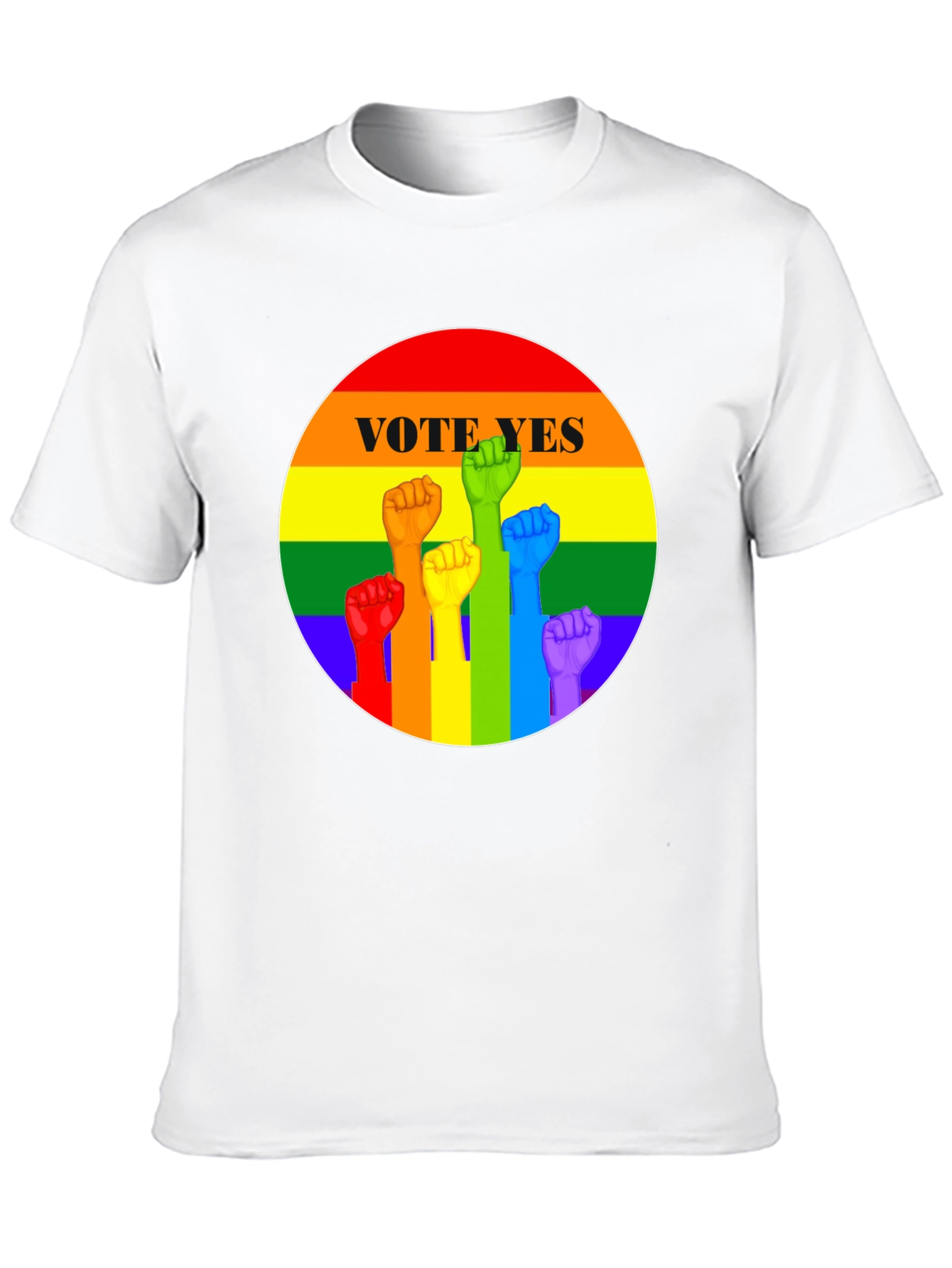 Vote Yes Pride Fist T-Shirt - LGBTQ+ Equality