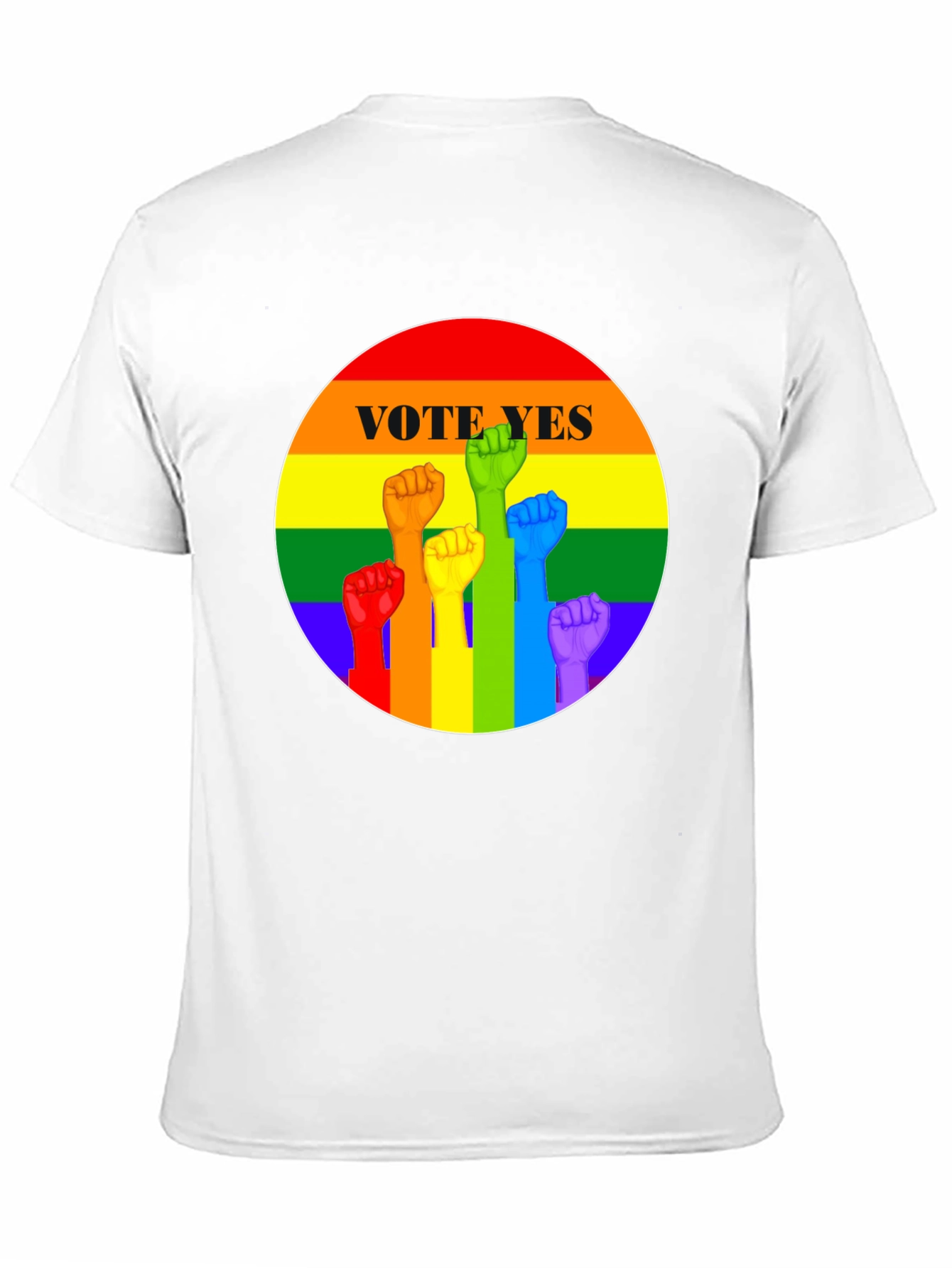Vote Yes Pride Fist T-Shirt - LGBTQ+ Equality