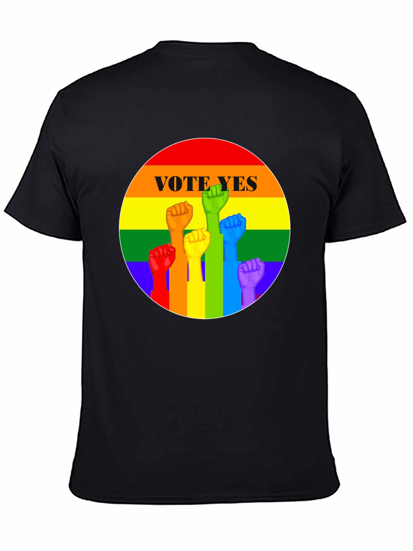 Vote Yes Pride Fist T-Shirt - LGBTQ+ Equality