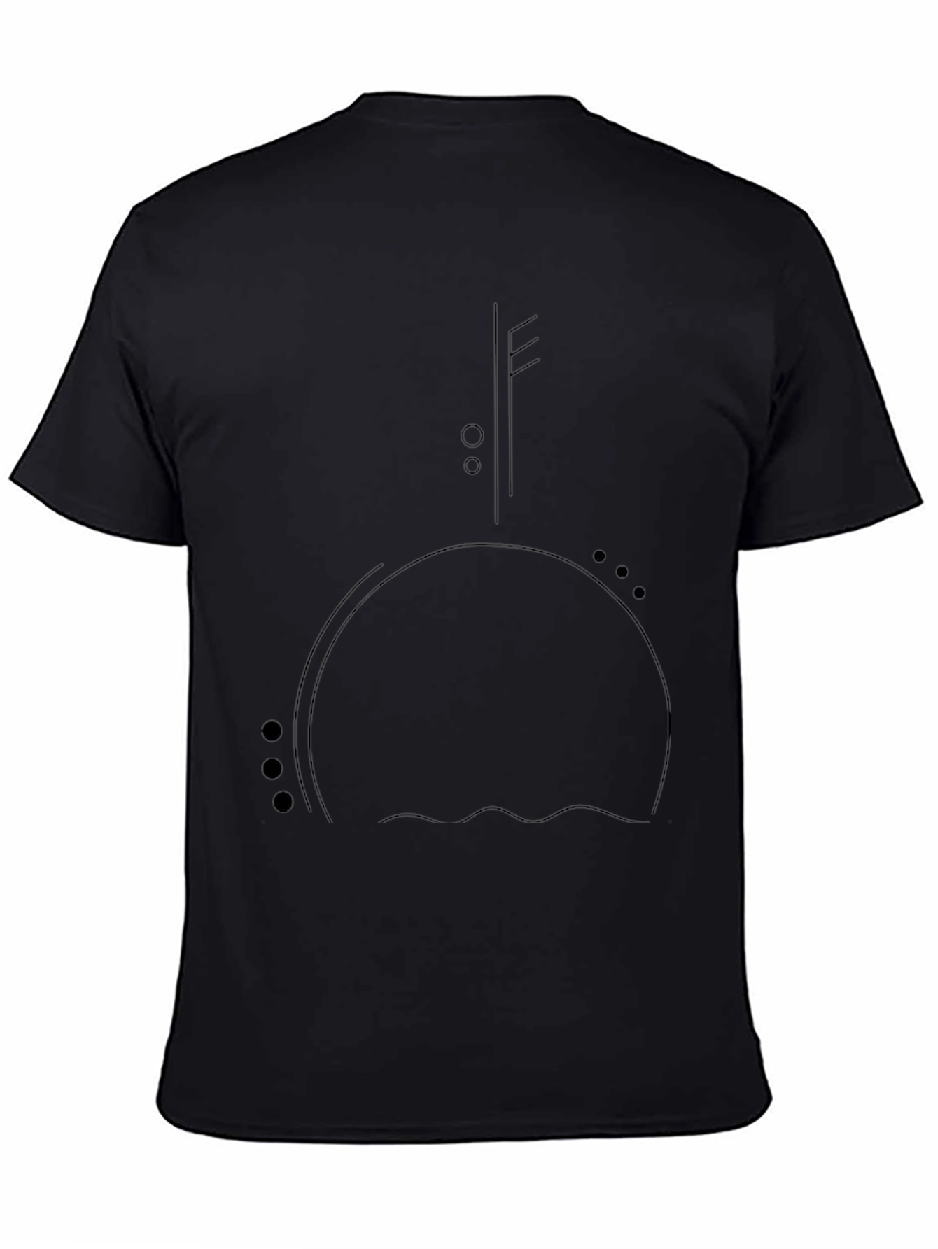 Modern Minimalist Black Graphic Tee