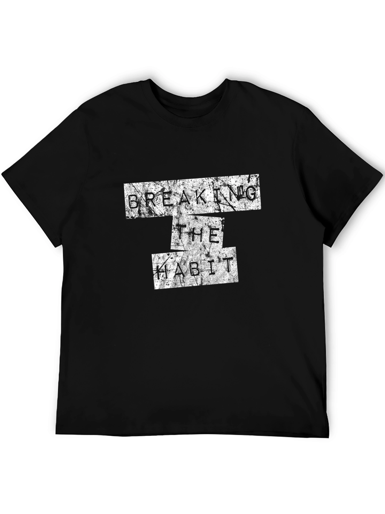 Breaking the Habit Graphic Print Black T-Shirt
