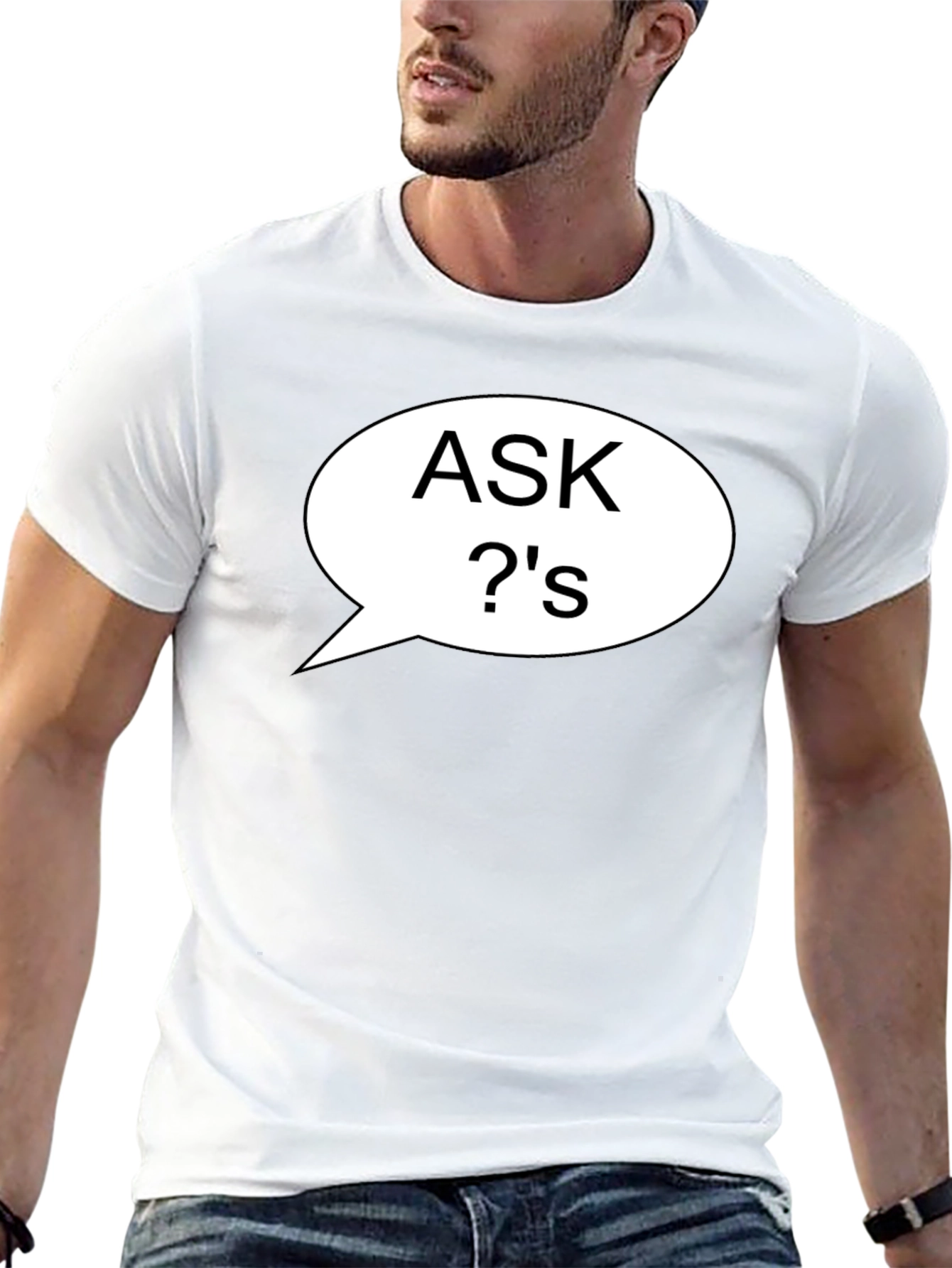 Ask Questions T-Shirt Black Casual Style