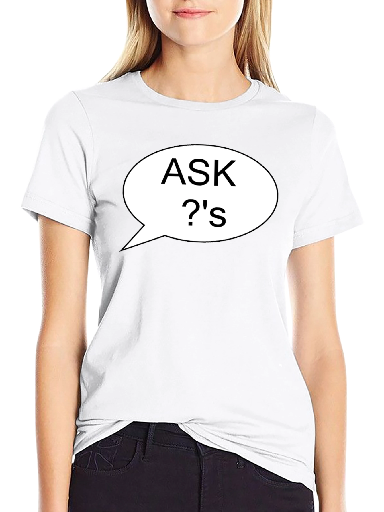 Ask Questions T-Shirt Black Casual Style