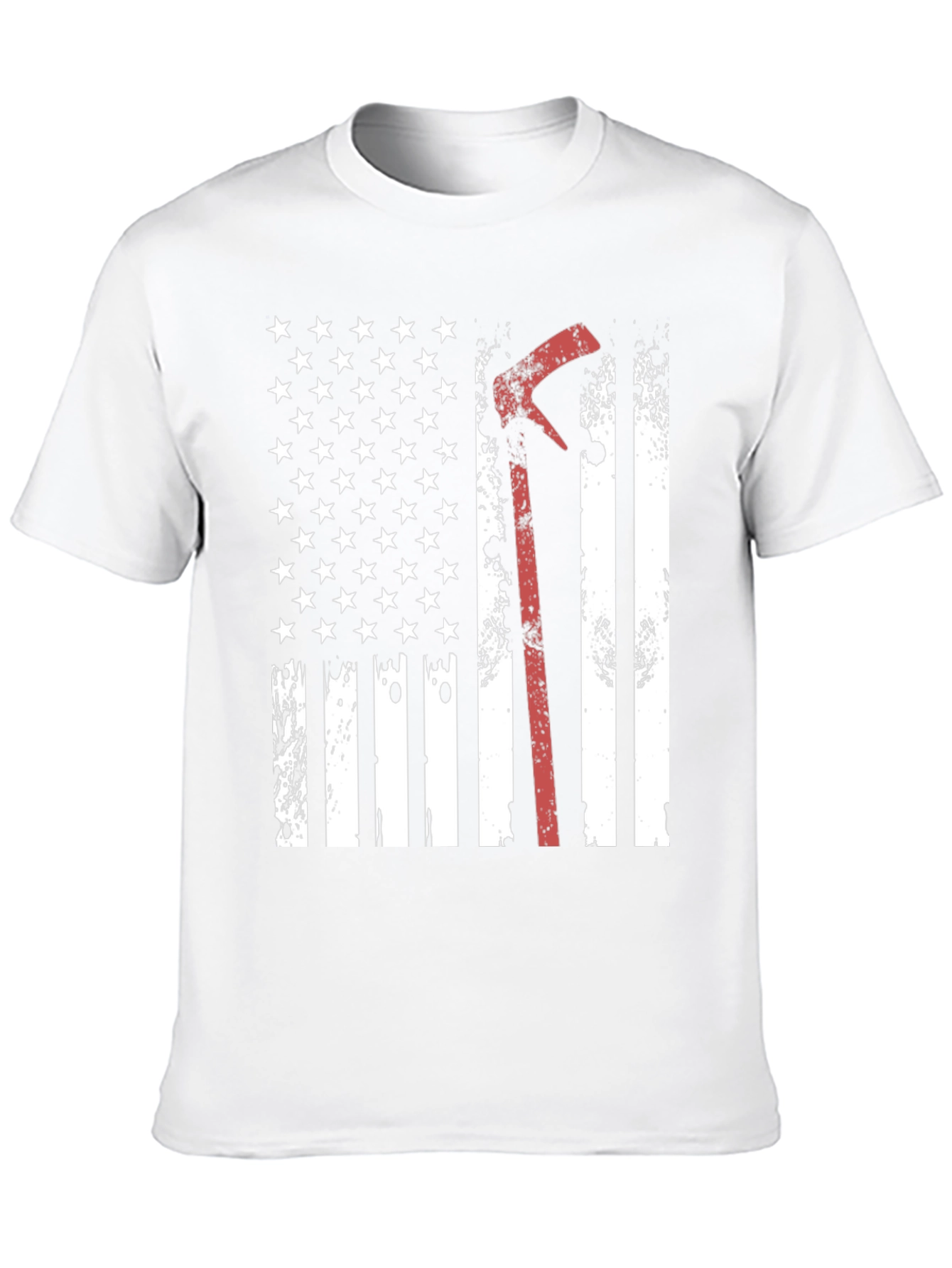 Firefighter Axe American Flag T-Shirt