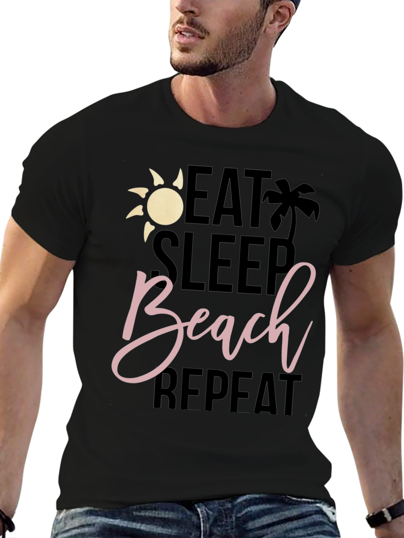 Eat Sleep Beach Repeat T-Shirt - Summer Vacation Vibes
