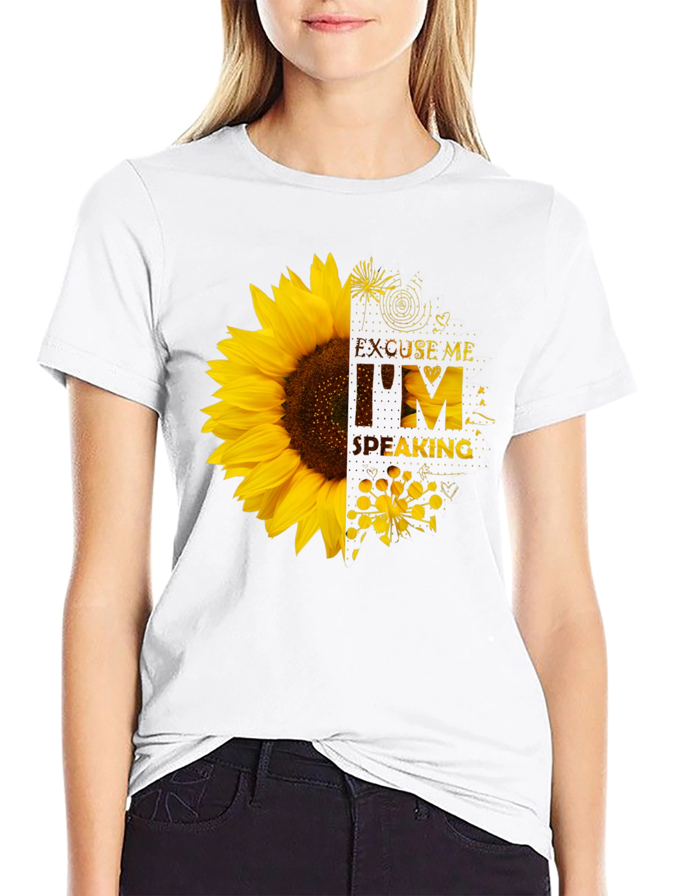 Sunflower Graphic Tee - Excuse Me Im Speaking