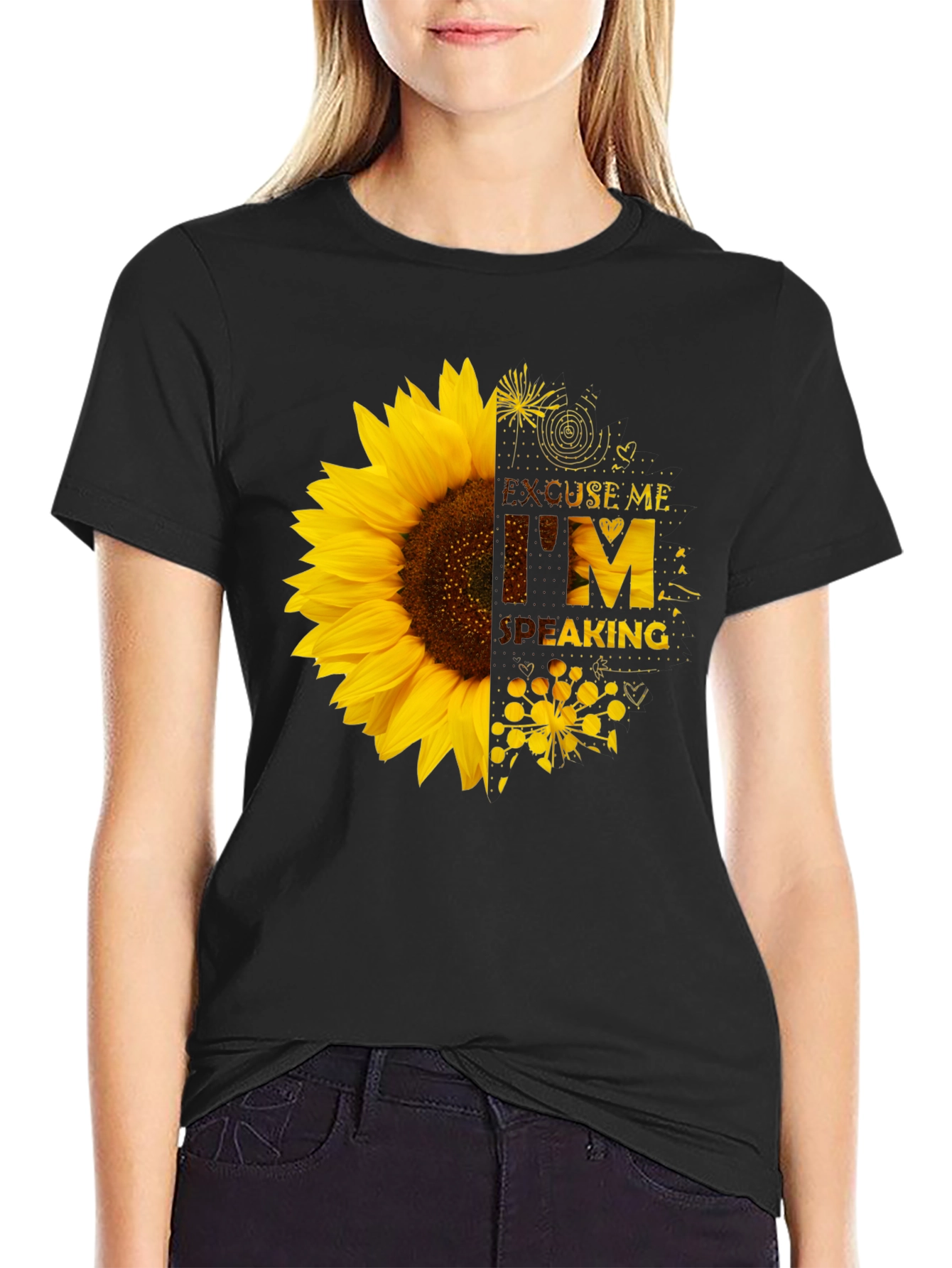 Sunflower Graphic Tee - Excuse Me Im Speaking