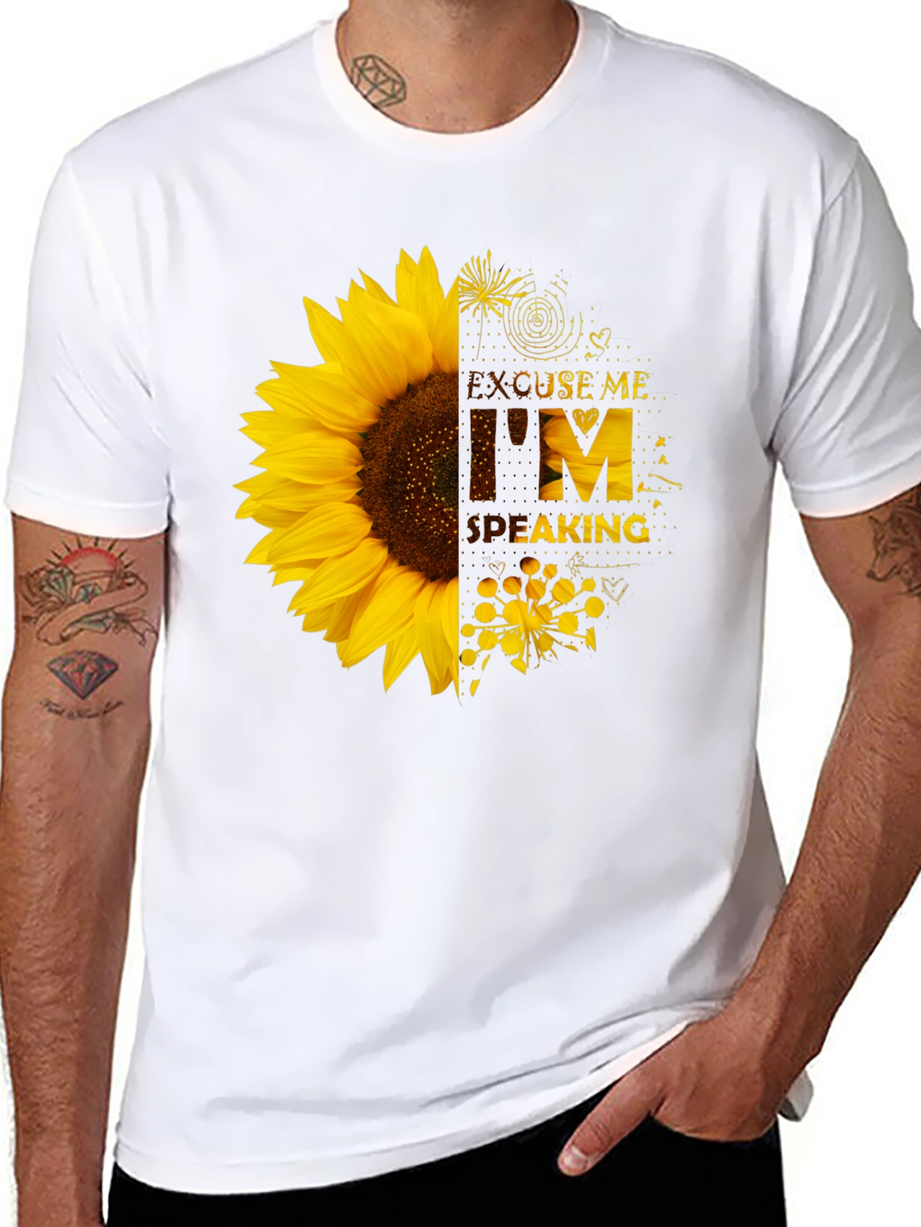 Sunflower Graphic Tee - Excuse Me Im Speaking