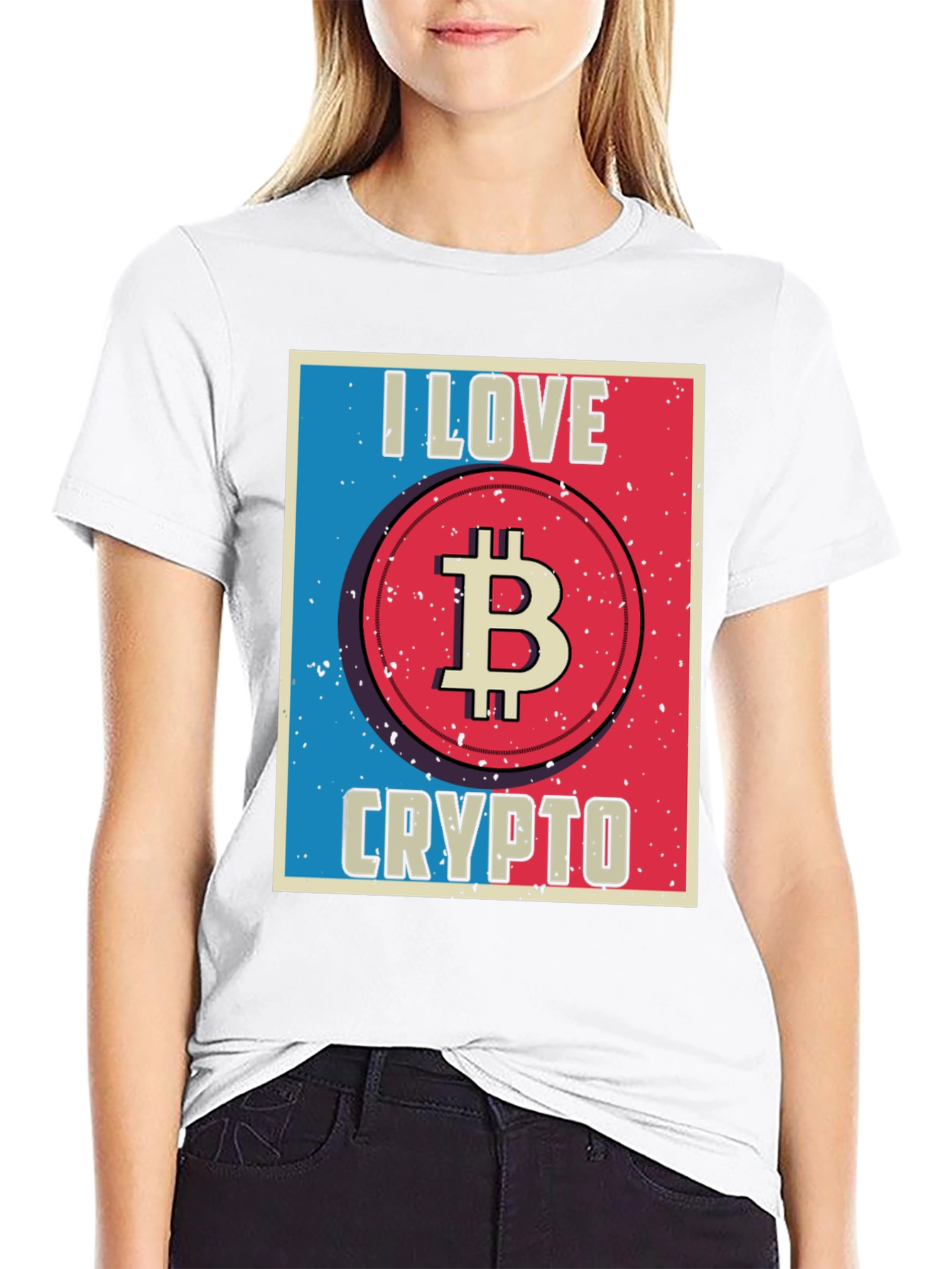 I Love Crypto Bitcoin Black T-Shirt