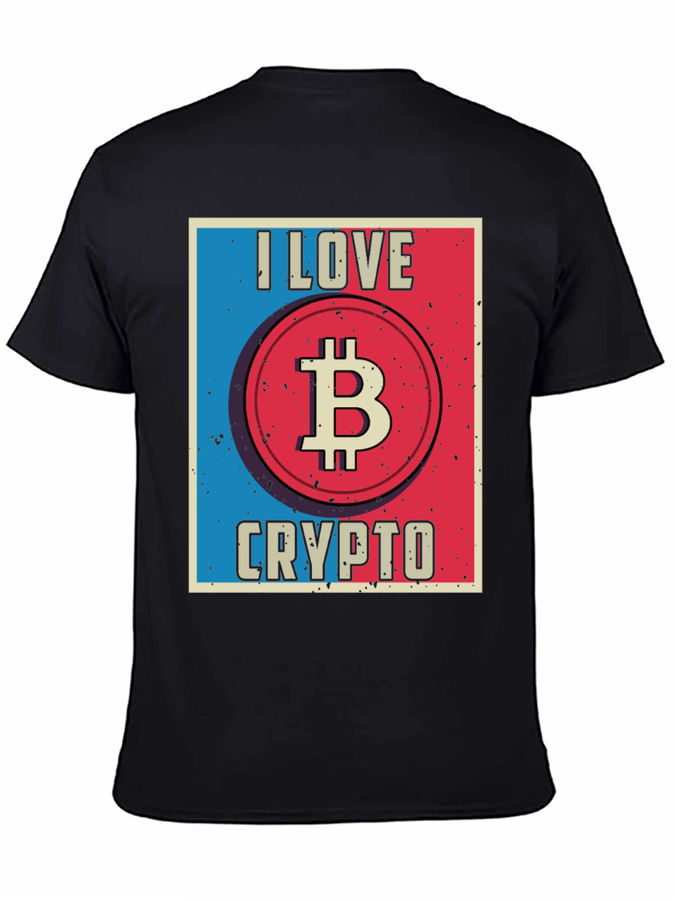 I Love Crypto Bitcoin Black T-Shirt