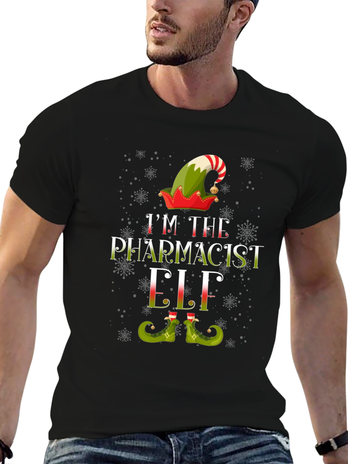 Pharmacist Elf Christmas T-Shirt