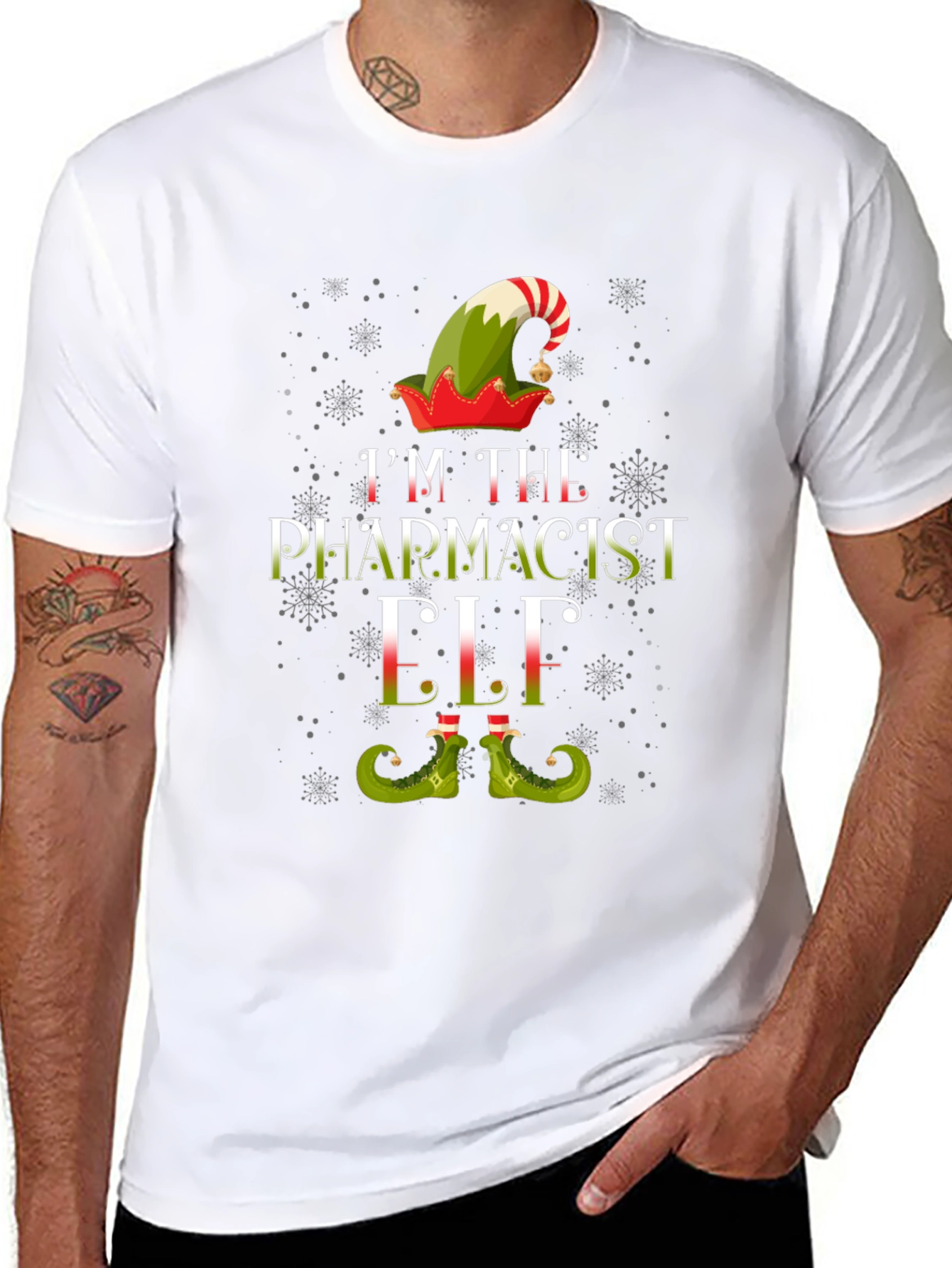 Pharmacist Elf Christmas T-Shirt