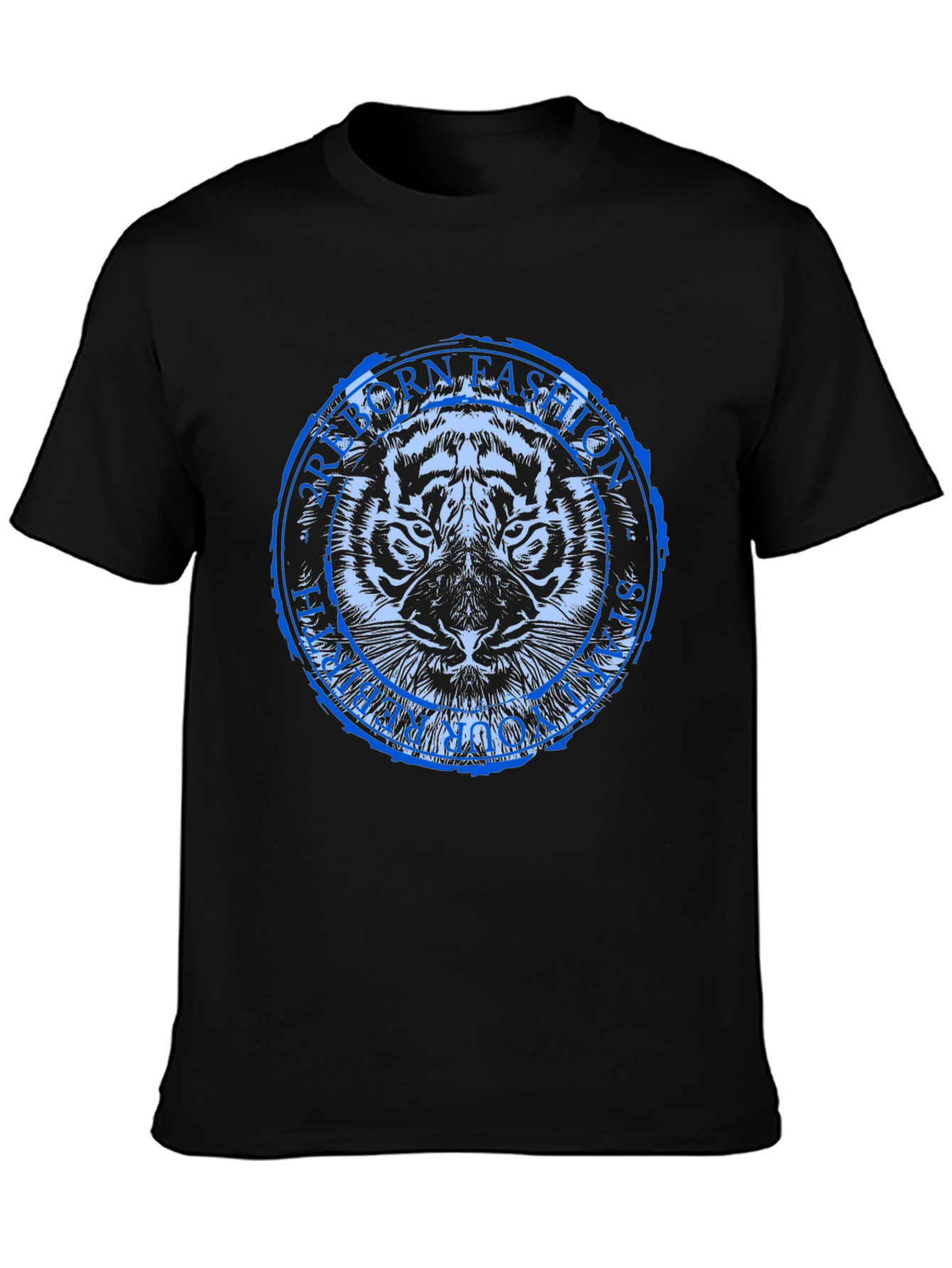 Born Fashion Tiger Graphic Tee - Black