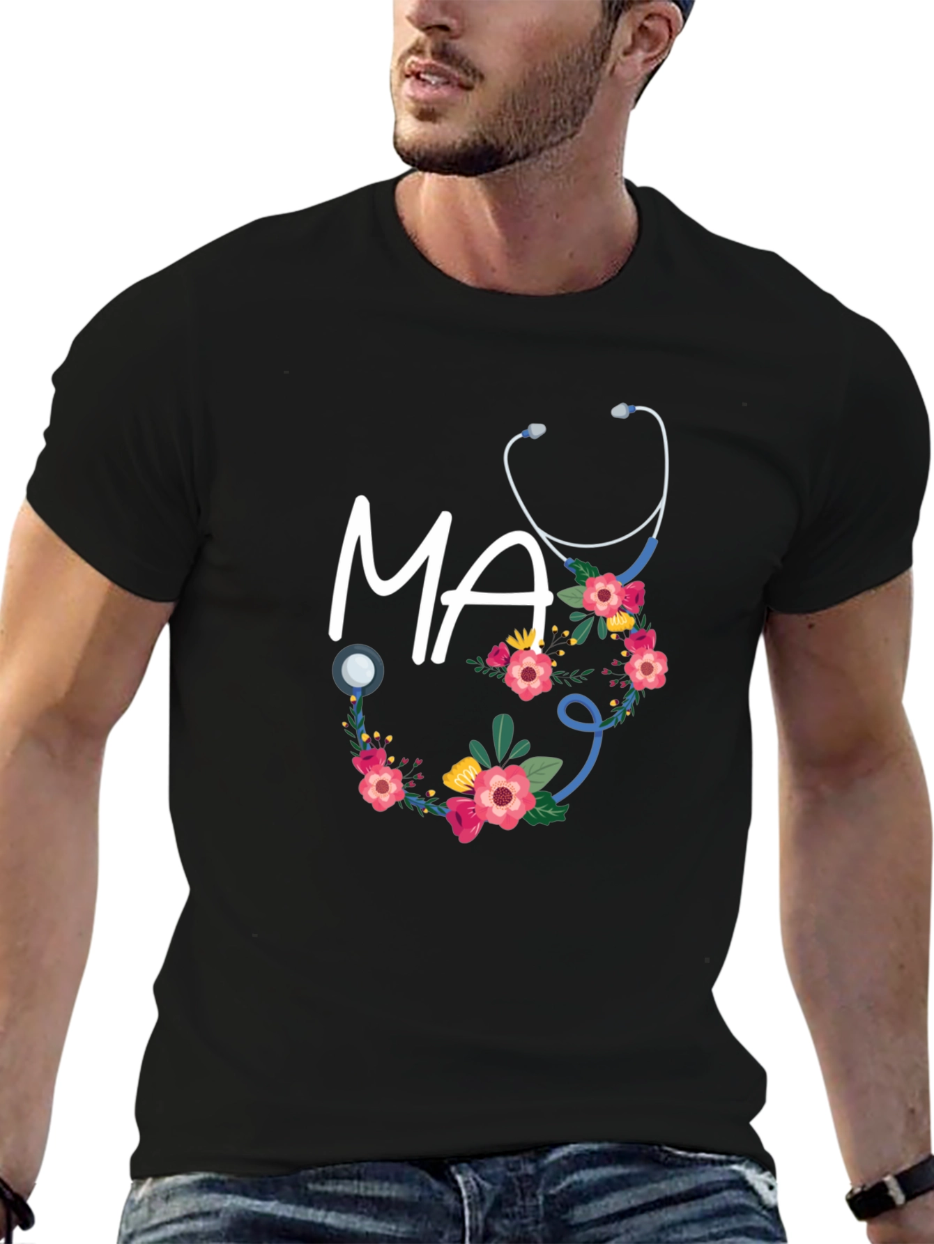 Floral Medical Assistant T-Shirt - MA Gift