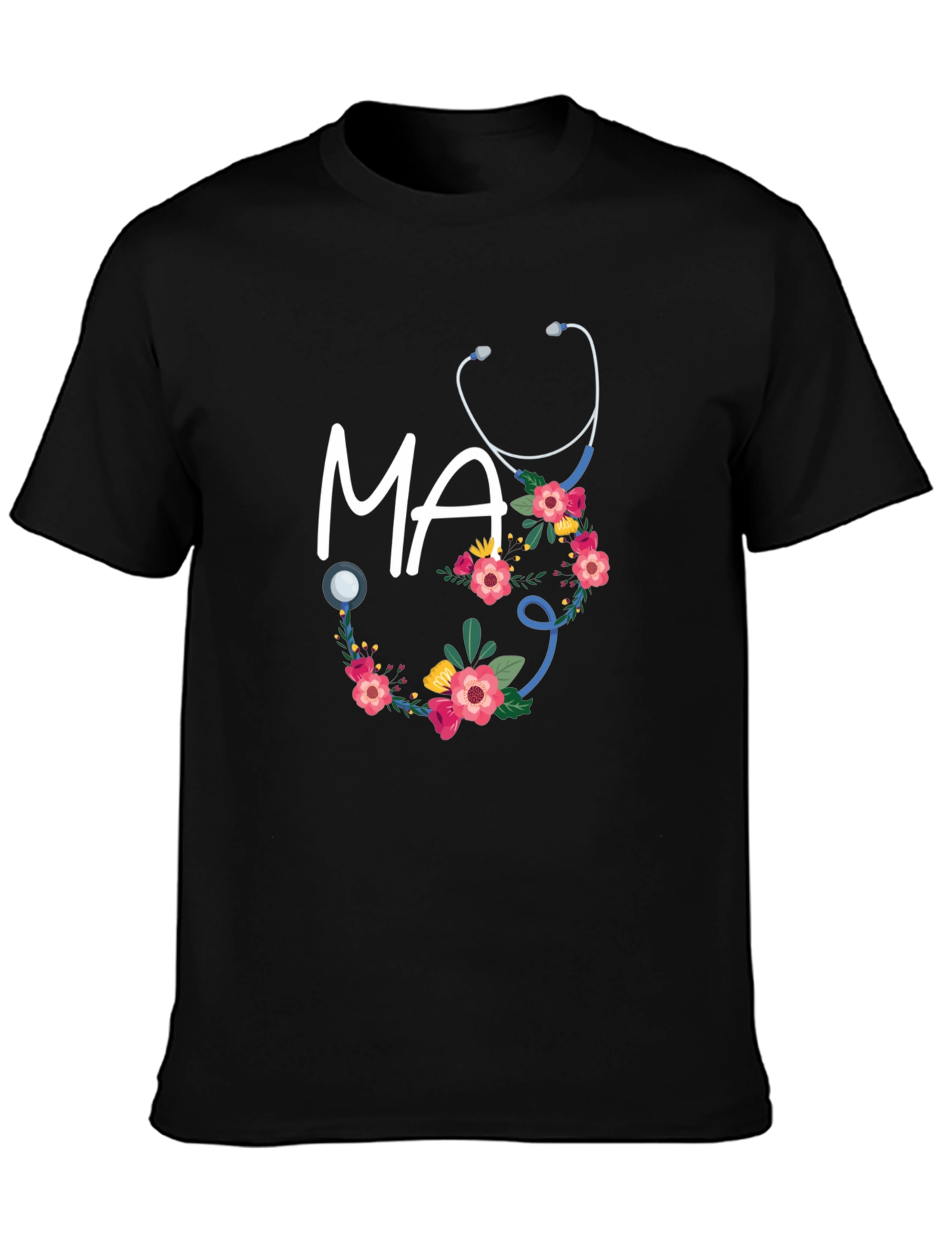 Floral Medical Assistant T-Shirt - MA Gift