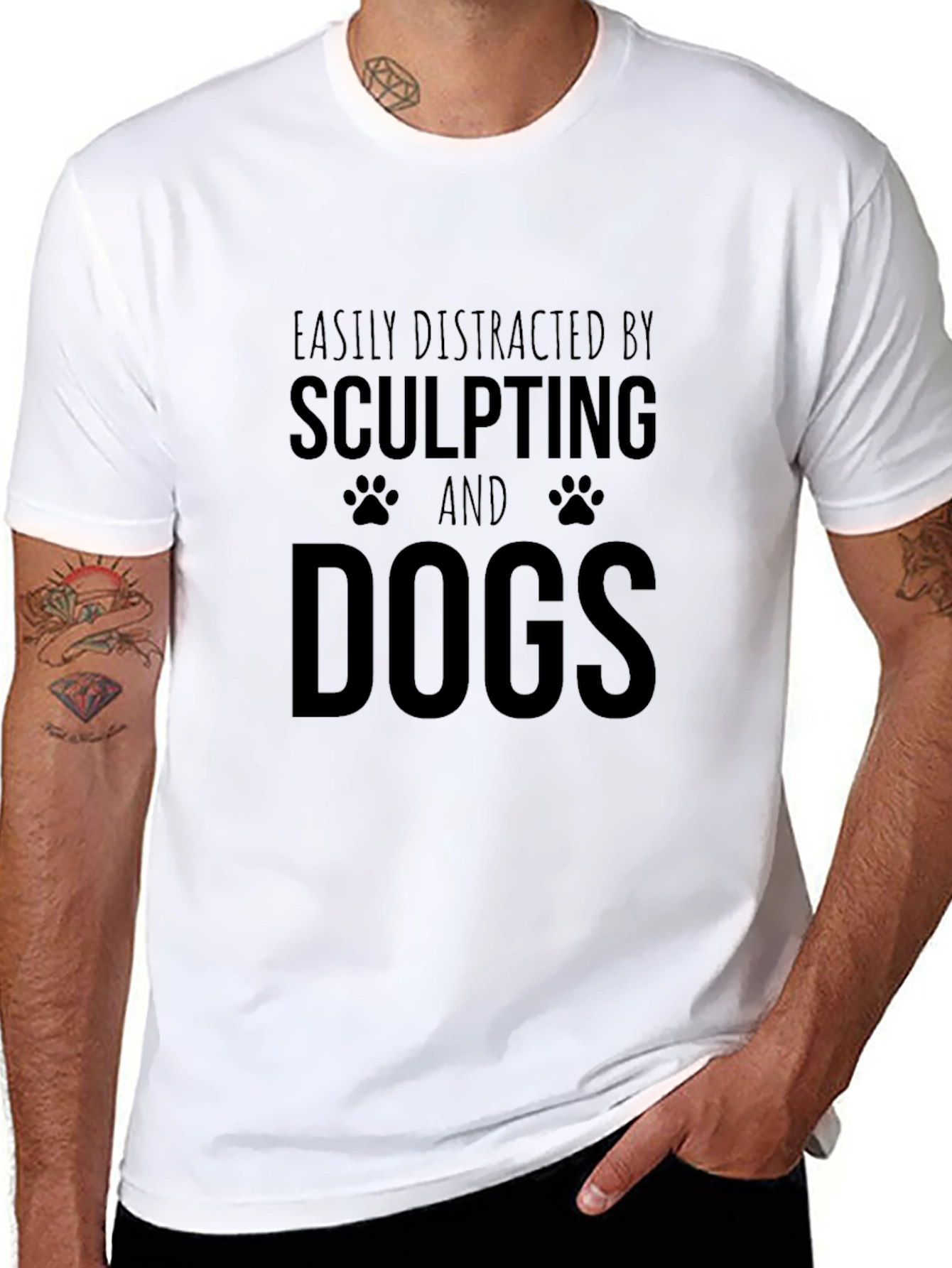 Sculpting and Dogs T-Shirt - Funny Pet Lover Tee