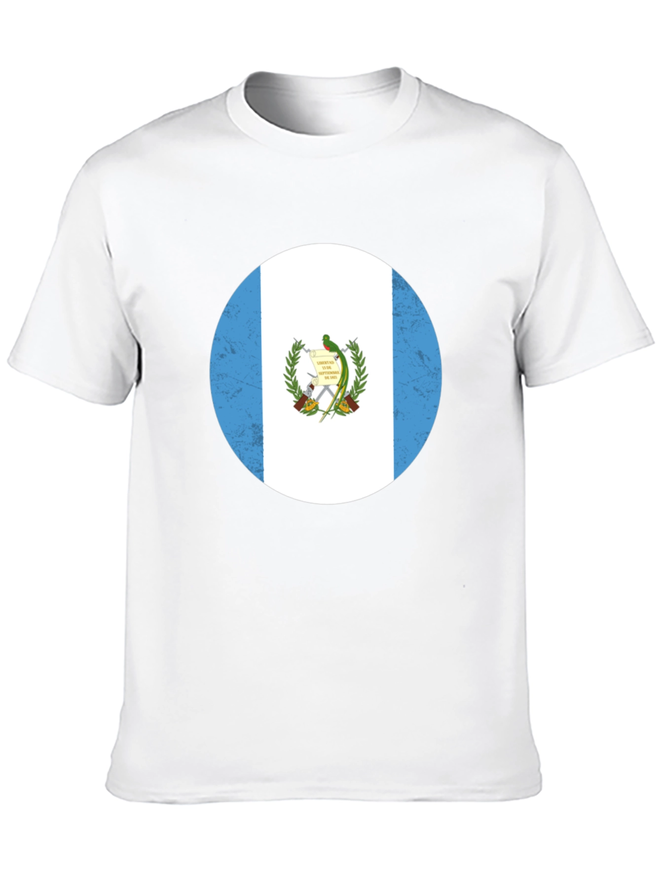 Guatemala Flag Graphic Tee - Black Cotton T-Shirt