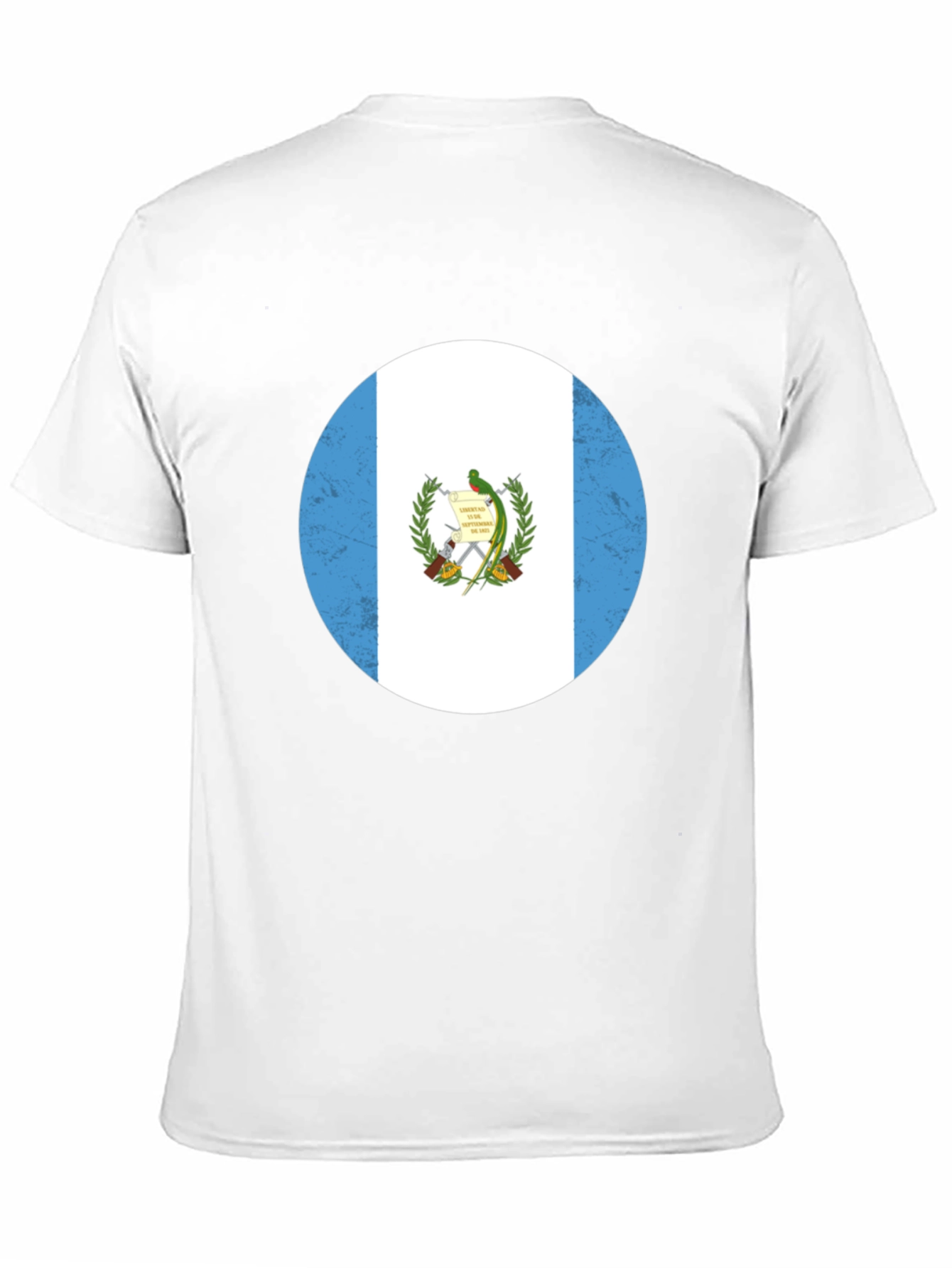 Guatemala Flag Graphic Tee - Black Cotton T-Shirt