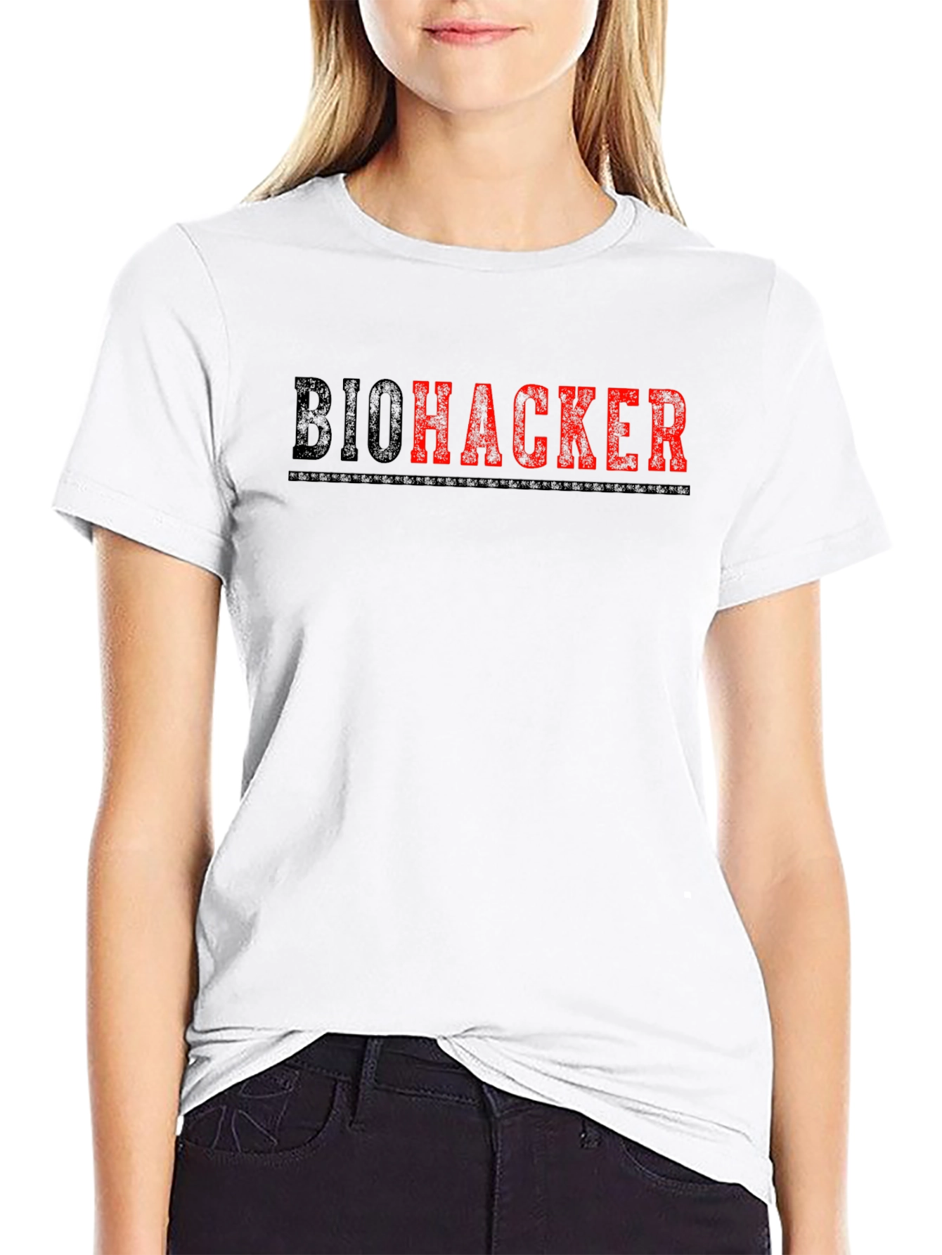 Biohacker Graphic Tee - Black Cotton T-Shirt
