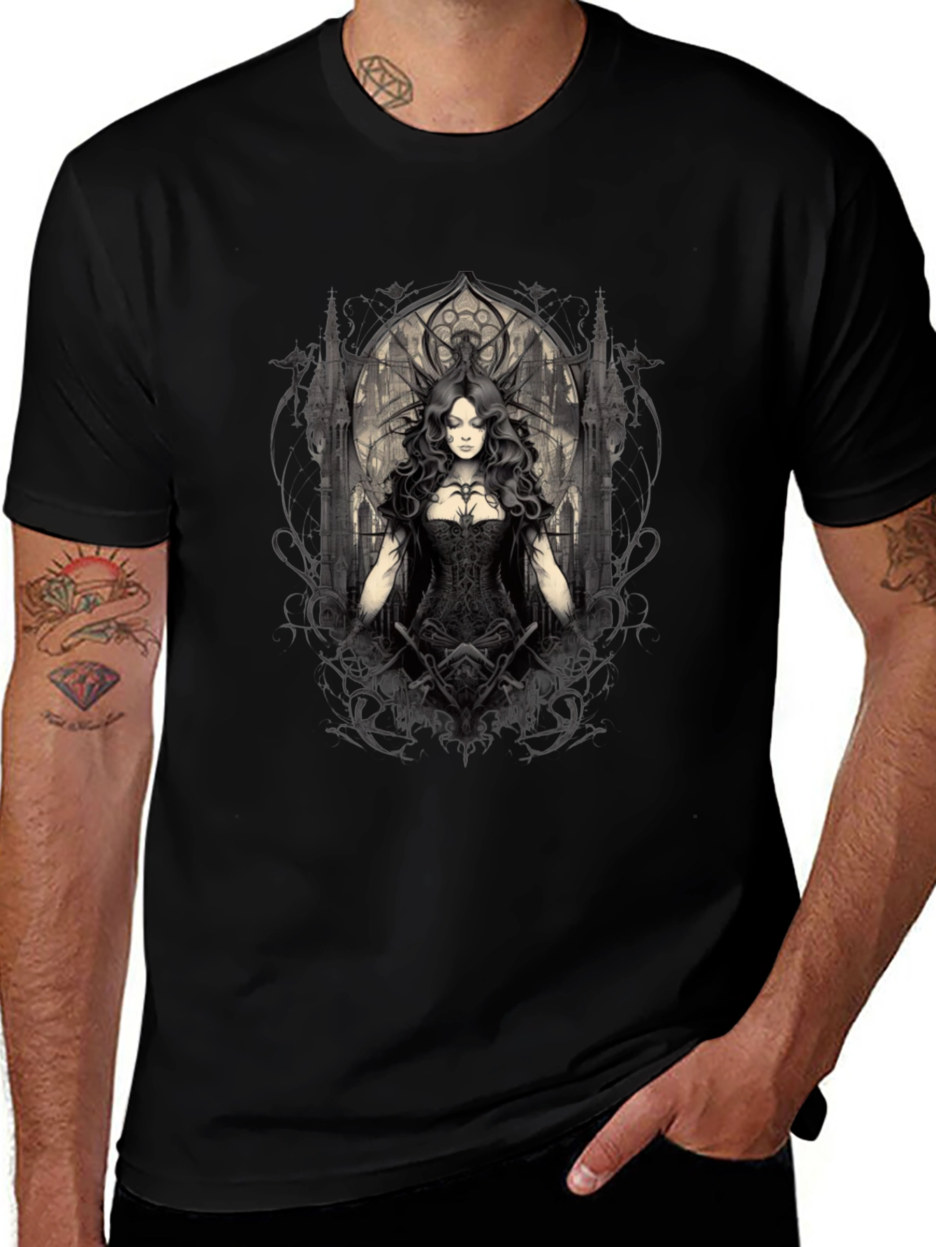 Gothic Queen T-Shirt - Dark Fantasy Apparel