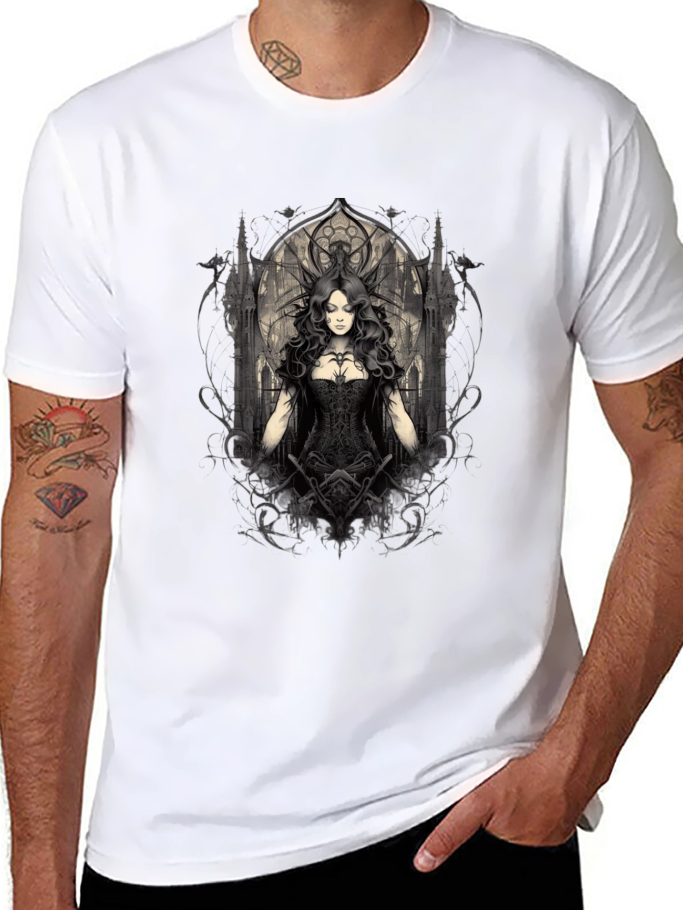 Gothic Queen T-Shirt - Dark Fantasy Apparel