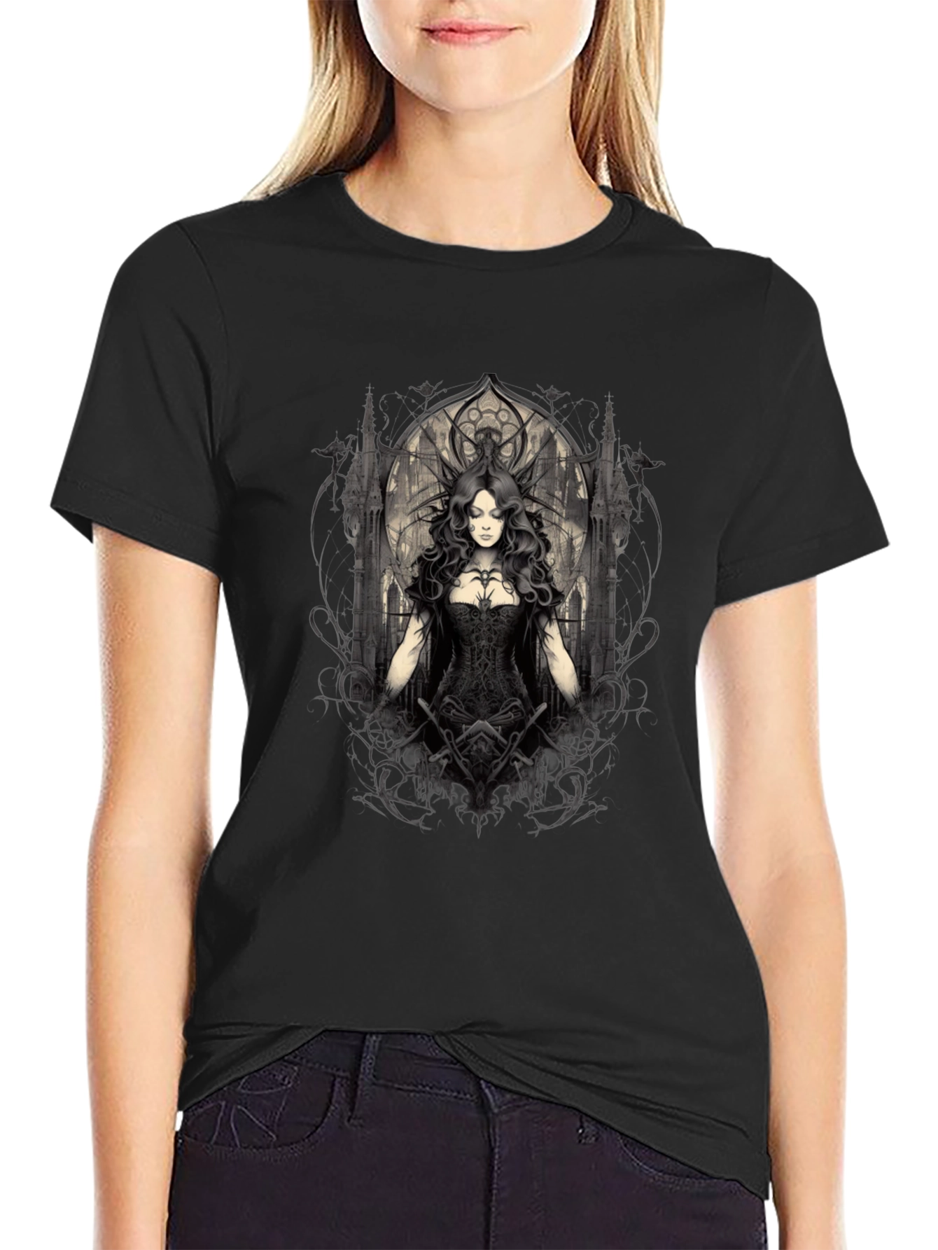 Gothic Queen T-Shirt - Dark Fantasy Apparel