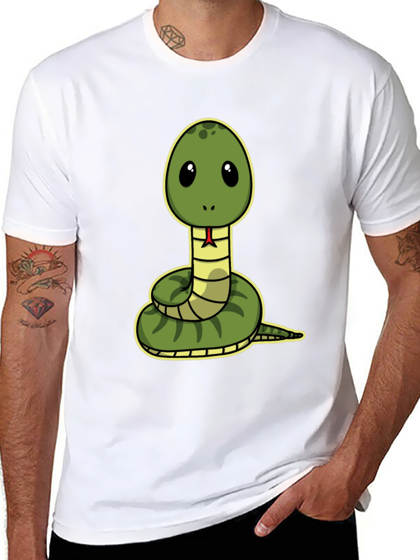 Cute Snake Graphic Tee - Fun Reptile T-Shirt