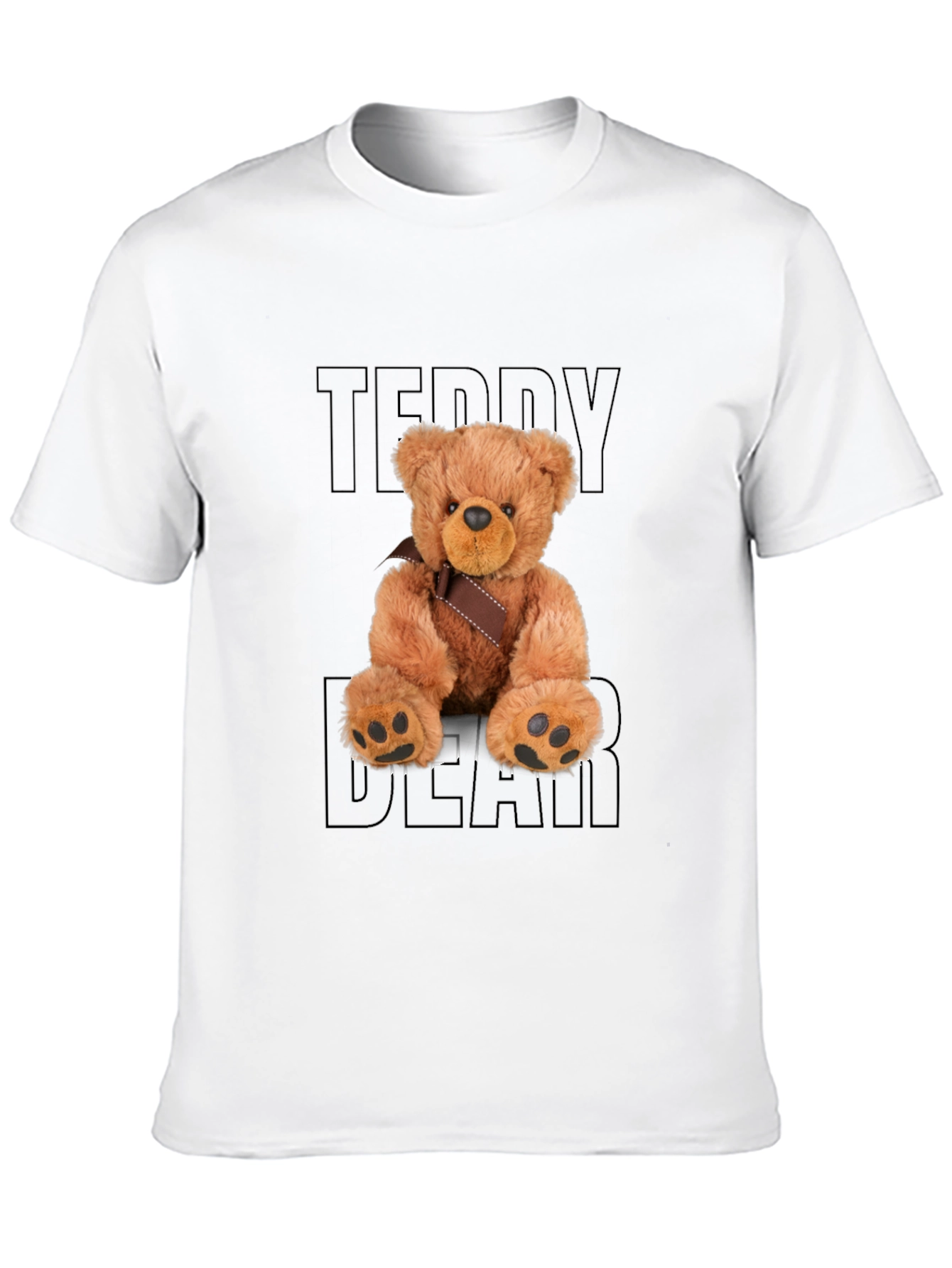 Teddy Bear Graphic Black T-Shirt