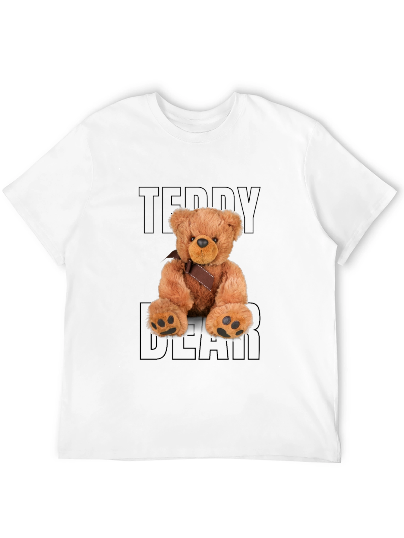 Teddy Bear Graphic Black T-Shirt