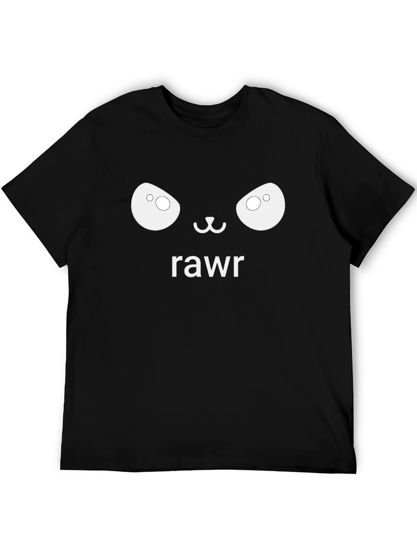 Rawr Bear Face Graphic T-Shirt - Black