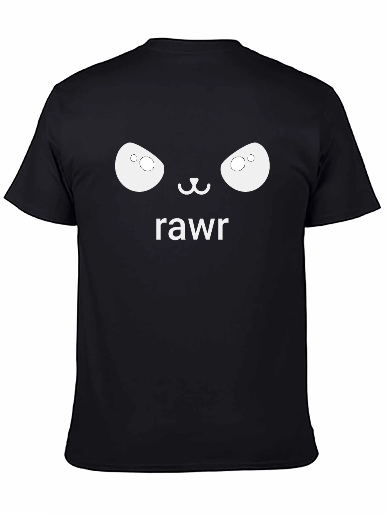 Rawr Bear Face Graphic T-Shirt - Black