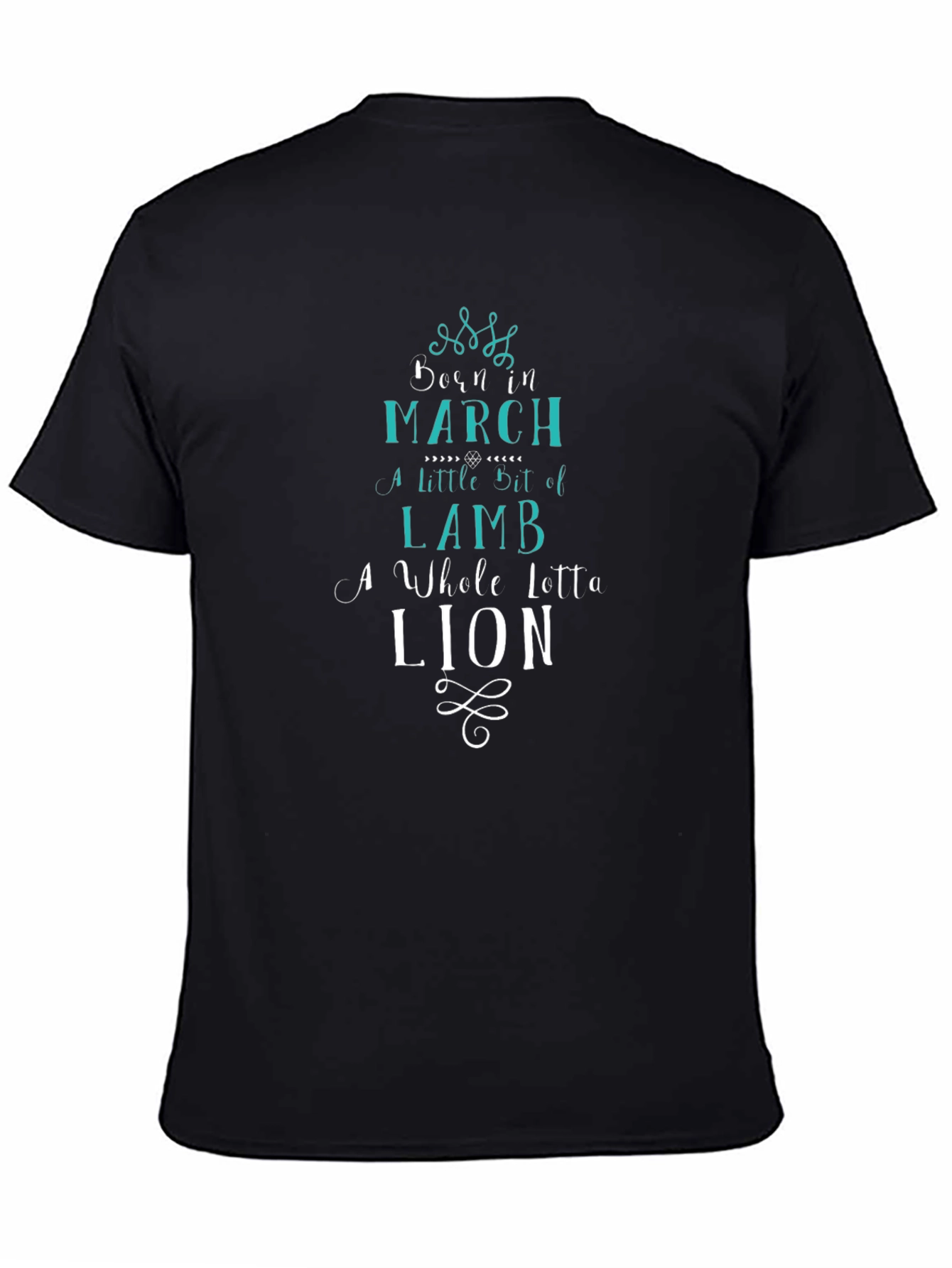 Born in March Zodiac T-Shirt - Lamb Lion