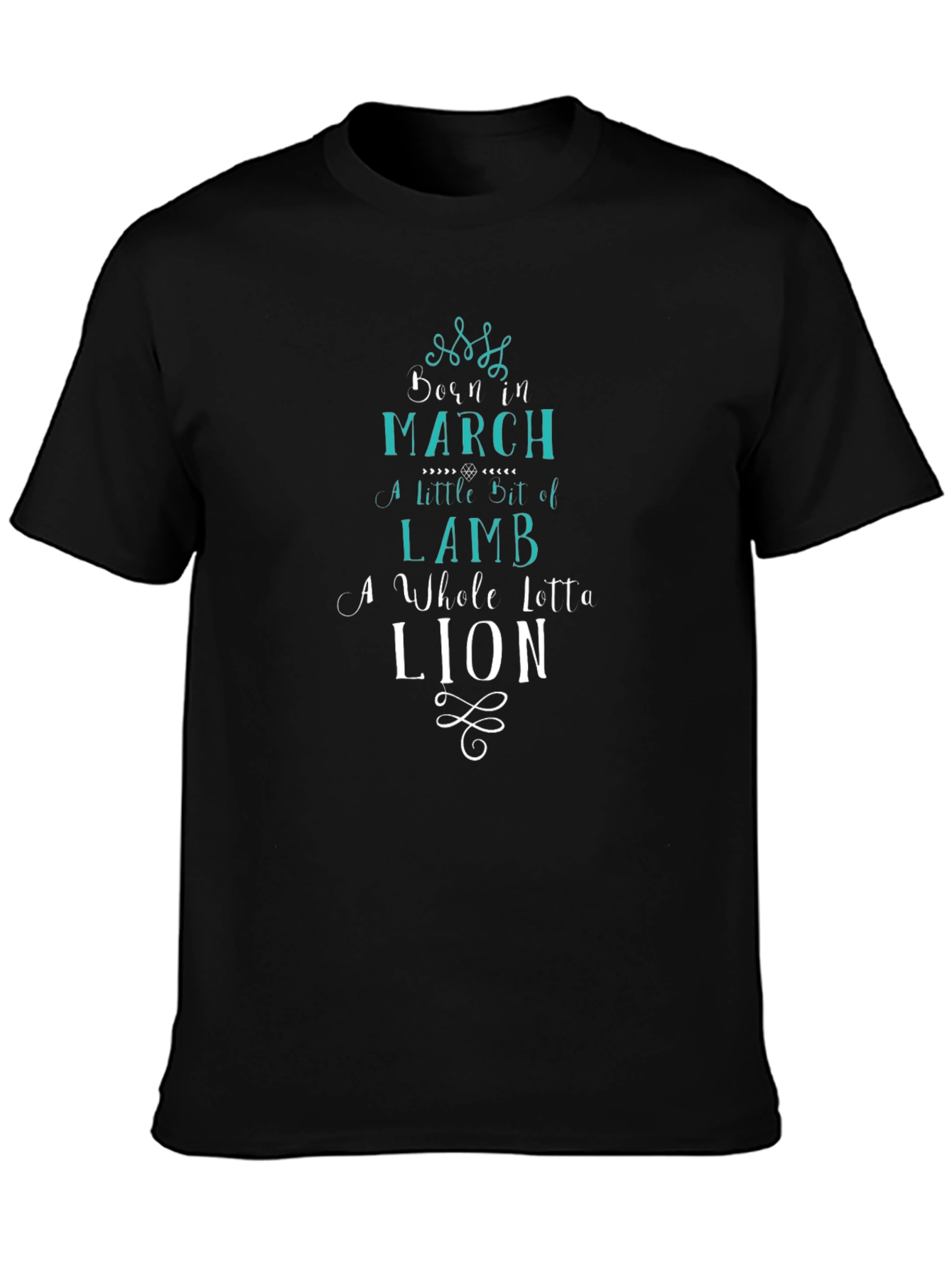 Born in March Zodiac T-Shirt - Lamb Lion