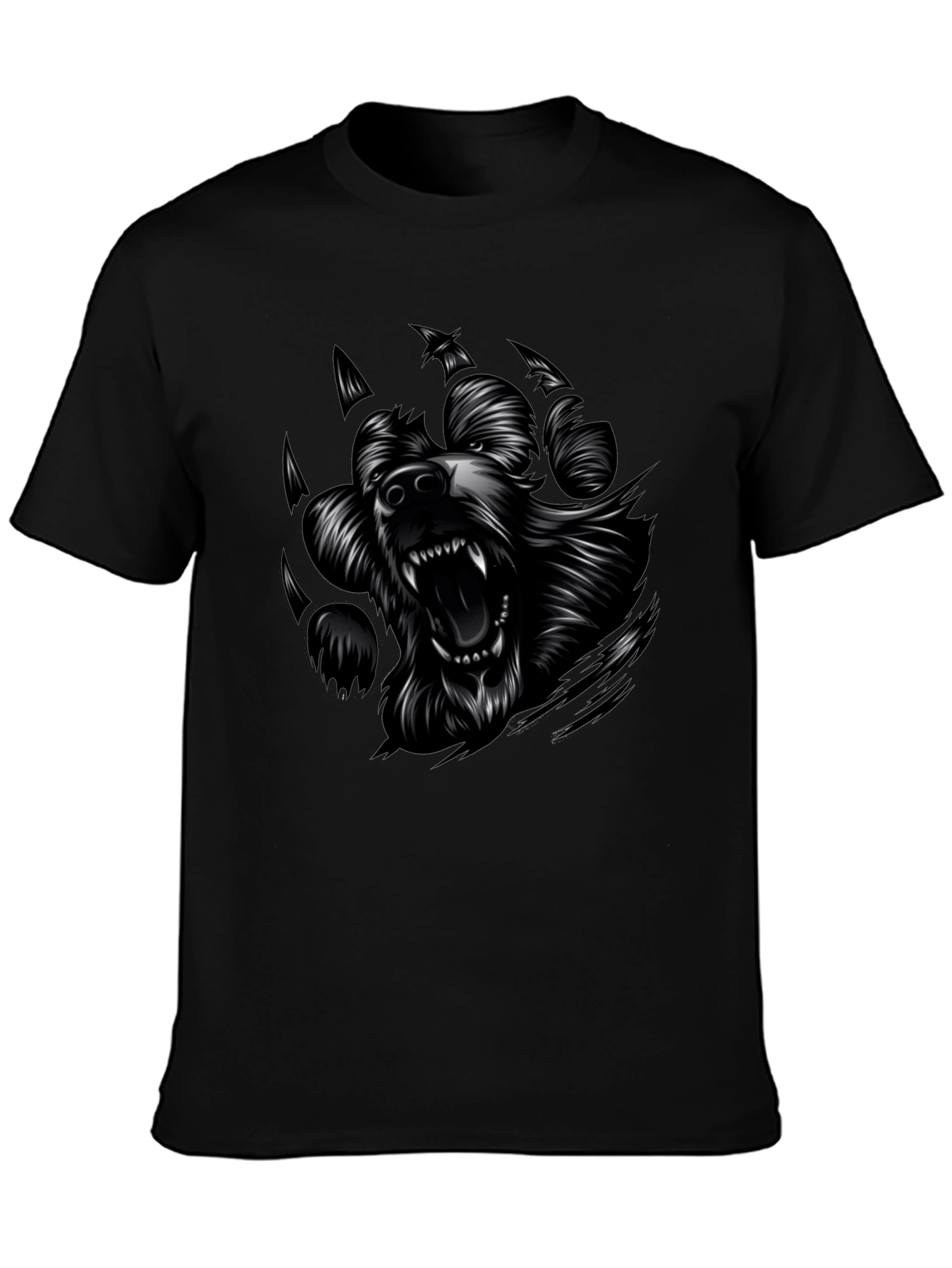Mens Black Bear Graphic Tee