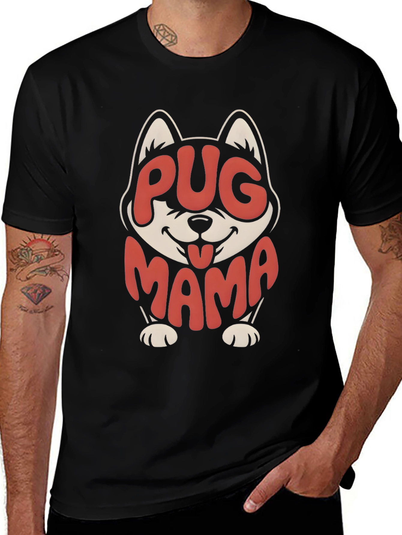 Pug Mama T-Shirt - Cute Dog Lover Tee