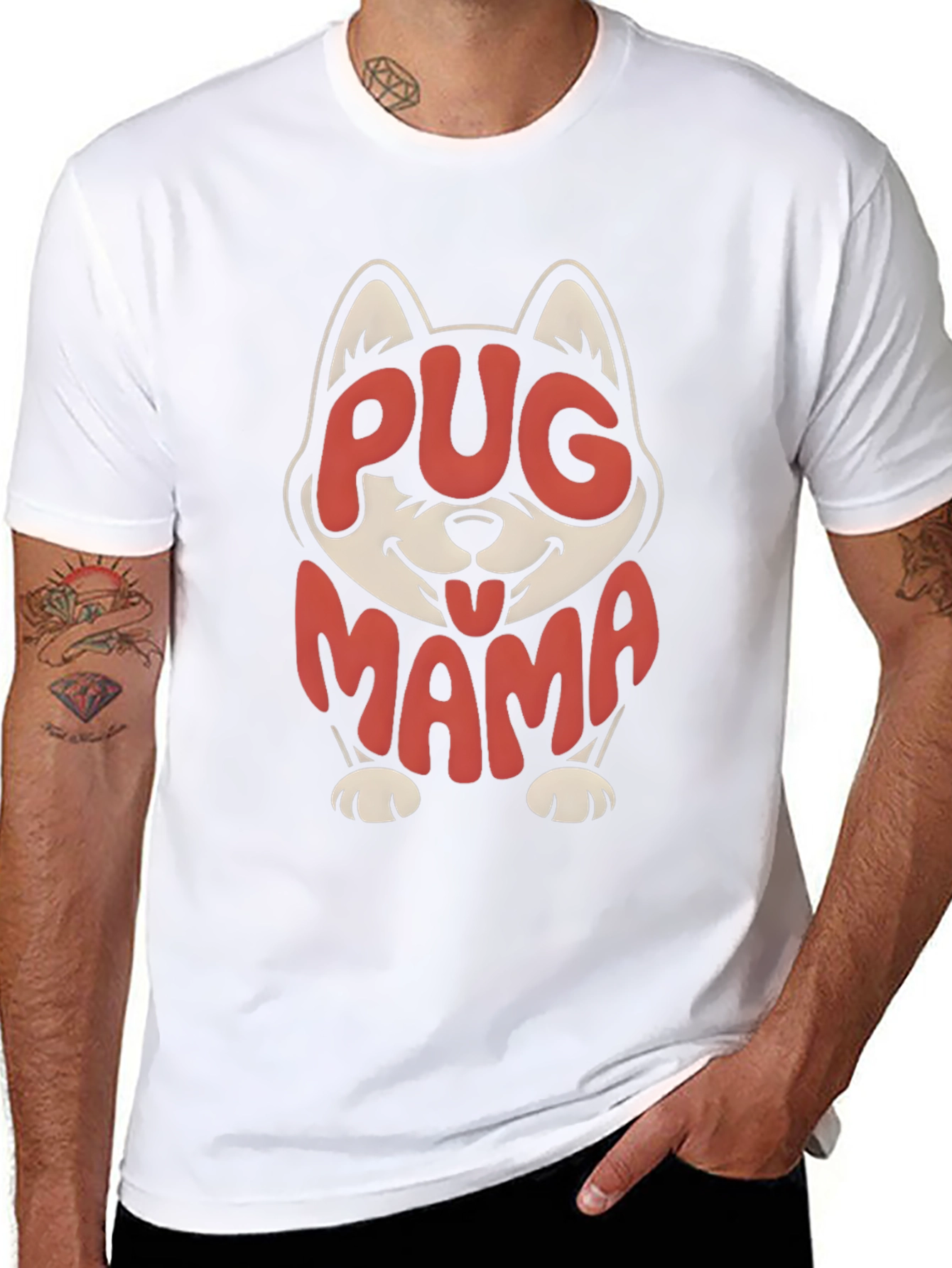 Pug Mama T-Shirt - Cute Dog Lover Tee