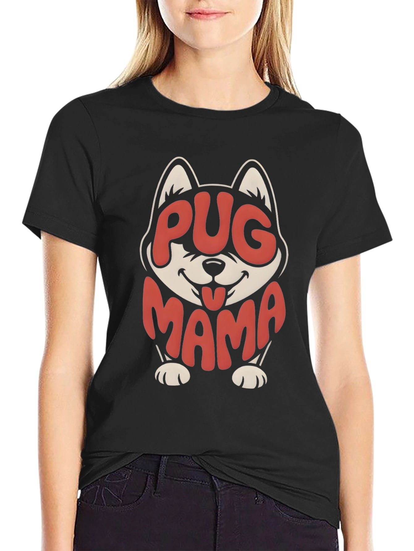 Pug Mama T-Shirt - Cute Dog Lover Tee