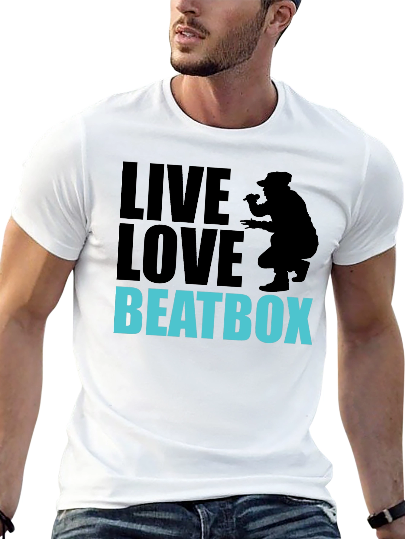 Live Love Beatbox Graphic Tee - Cool Beatboxer Design